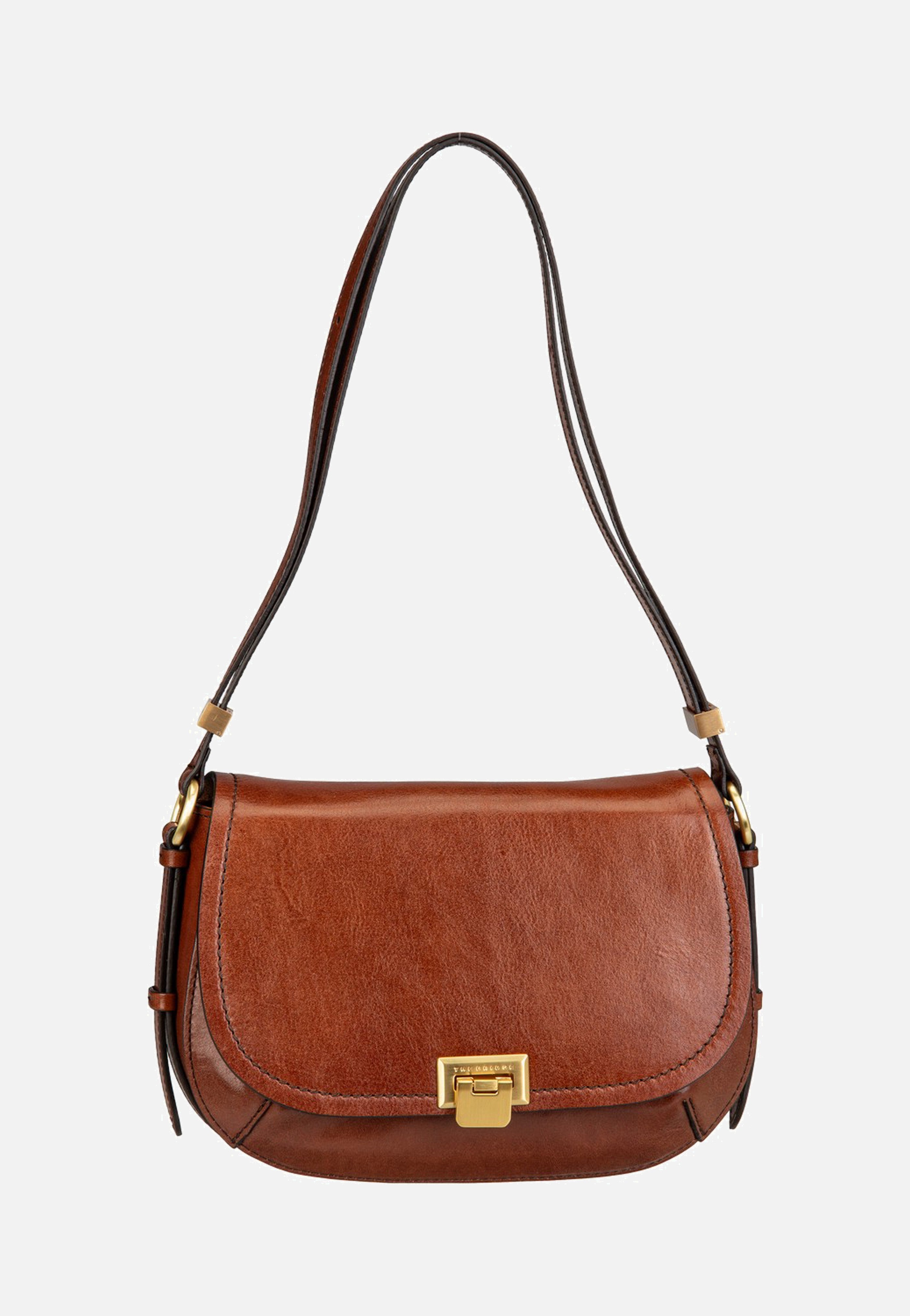The Bridge Federica Crossbody Marrone/Oro Shoulder Bag
