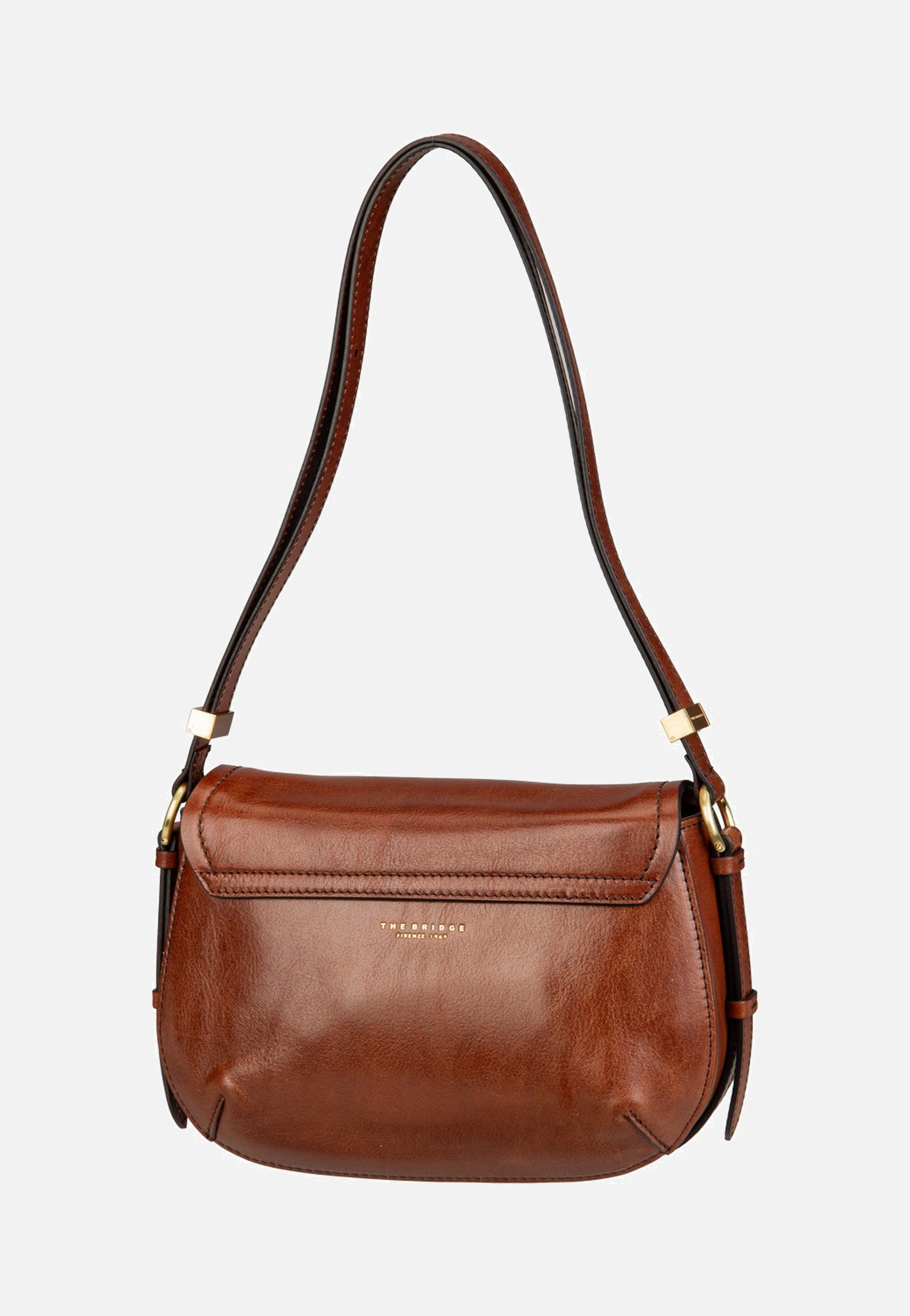 The Bridge Federica Crossbody Marrone/Oro Shoulder Bag