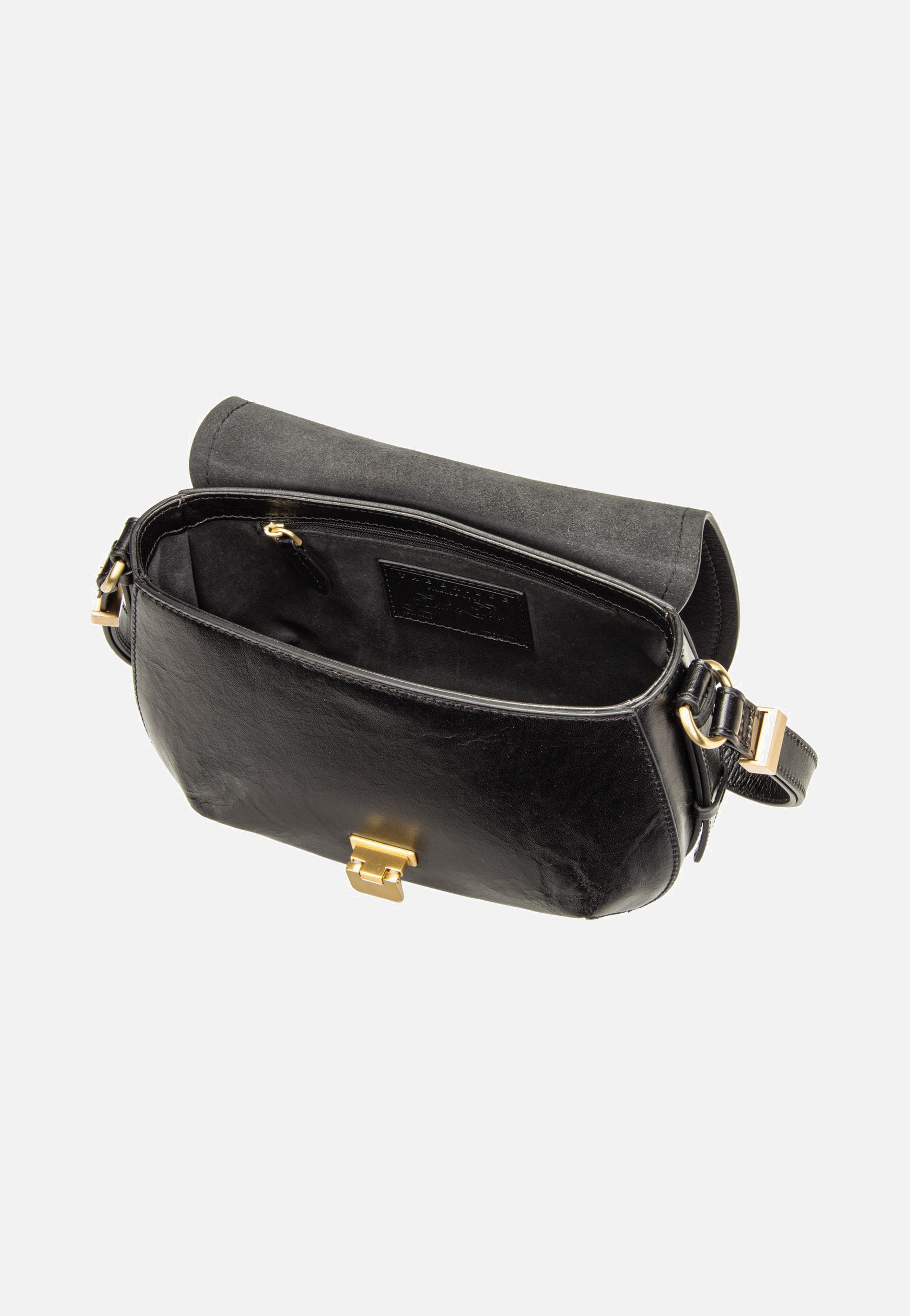 The Bridge Federica Crossbody Nero/Oro Crossbody Bag