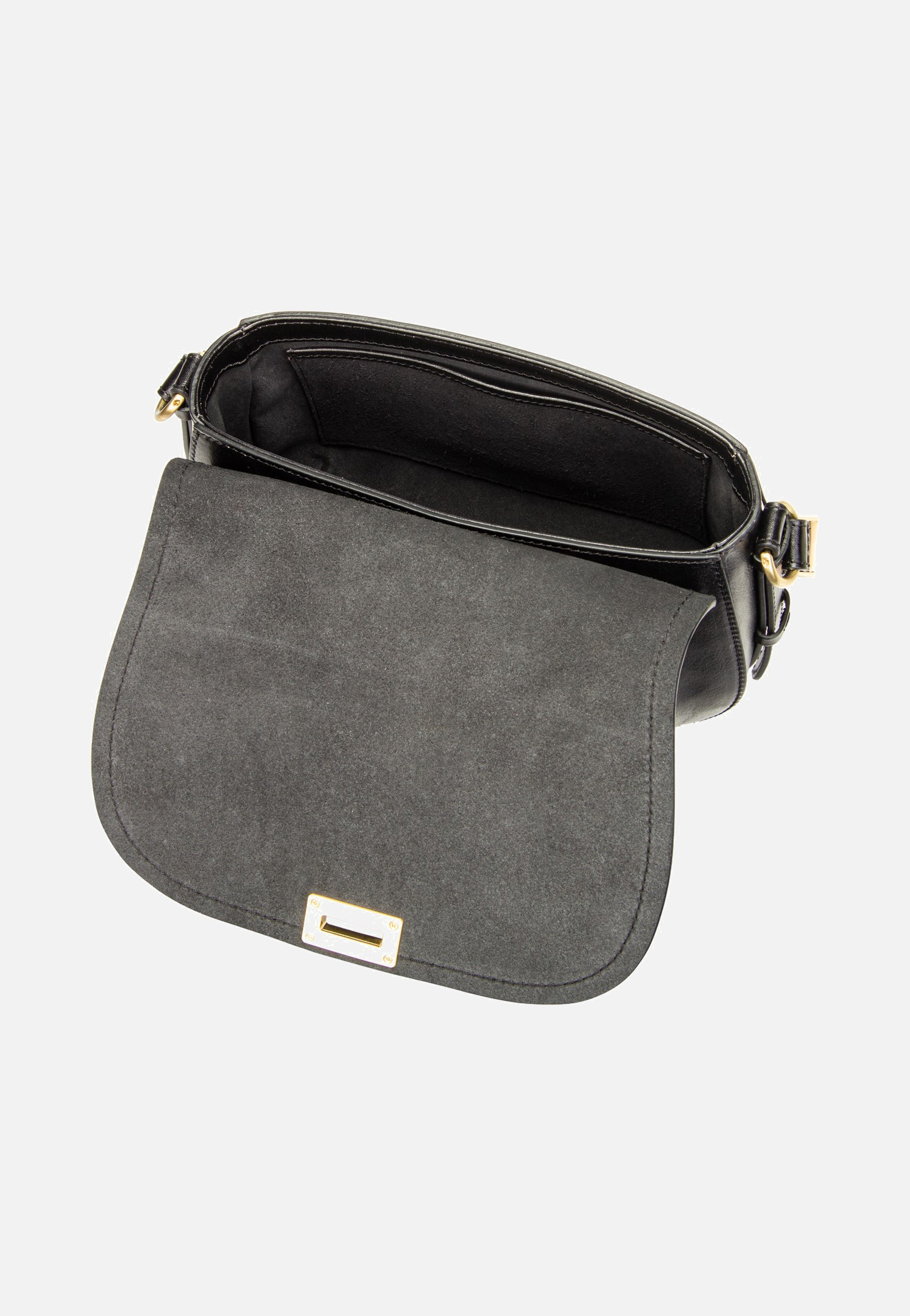 The Bridge Federica Crossbody Nero/Oro Crossbody Bag