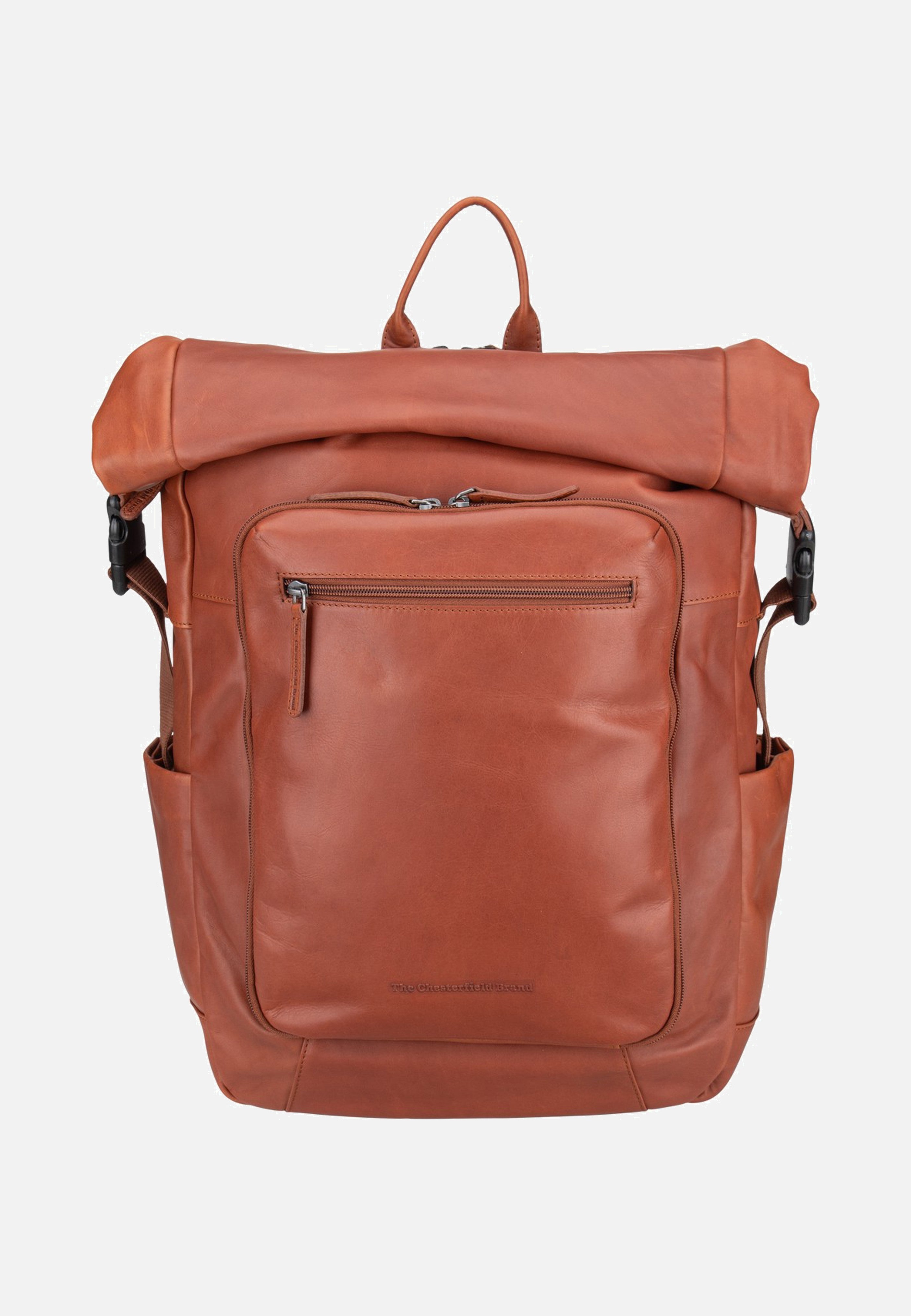 The Chesterfield Brand Remo 0713 Cognac Rolltop Backpack