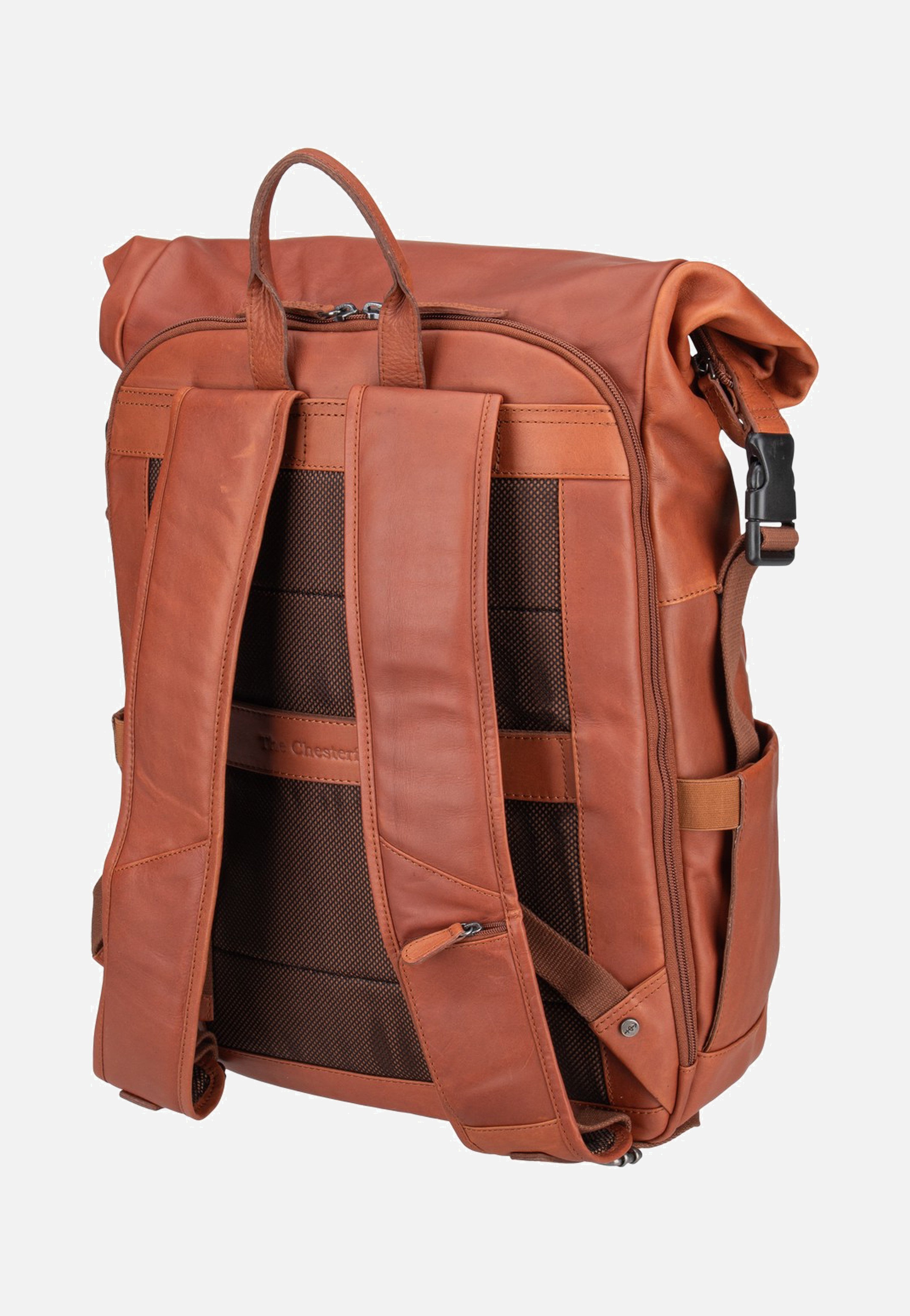 The Chesterfield Brand Remo 0713 Cognac Rolltop Backpack