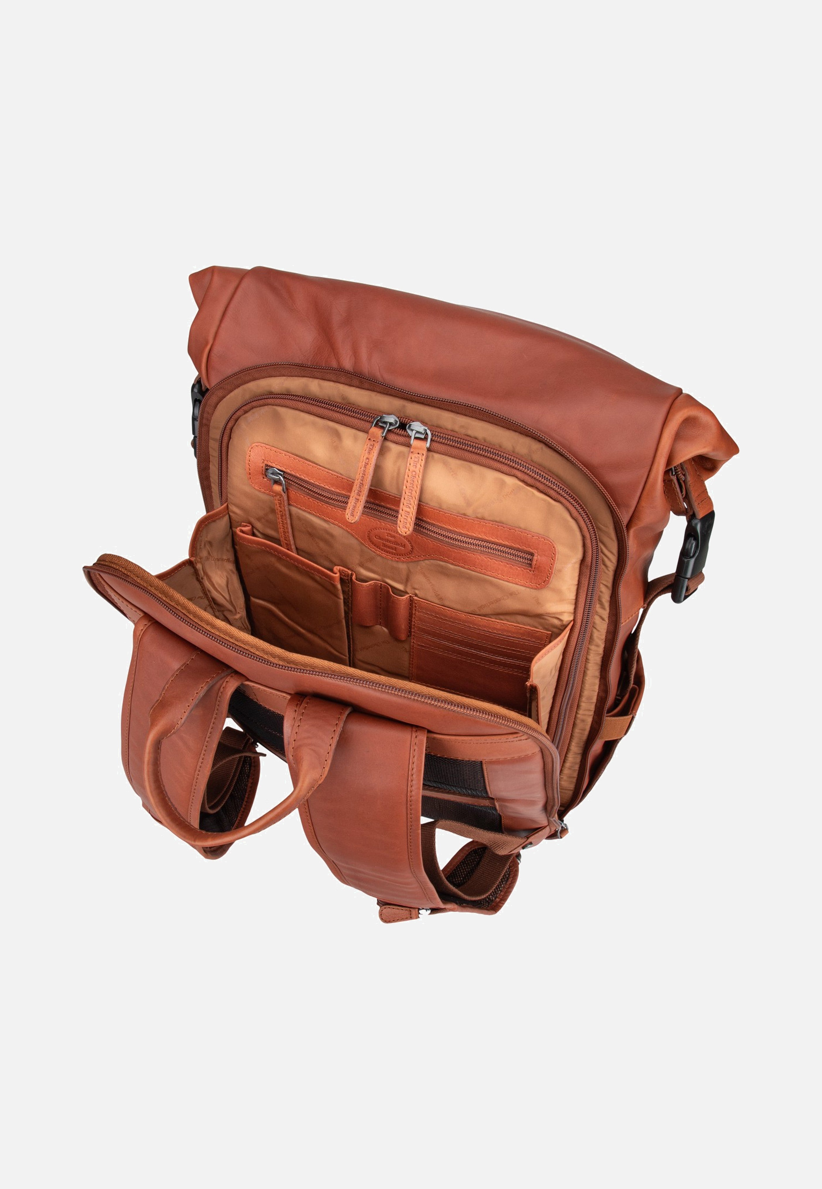 The Chesterfield Brand Remo 0713 Cognac Rolltop Backpack