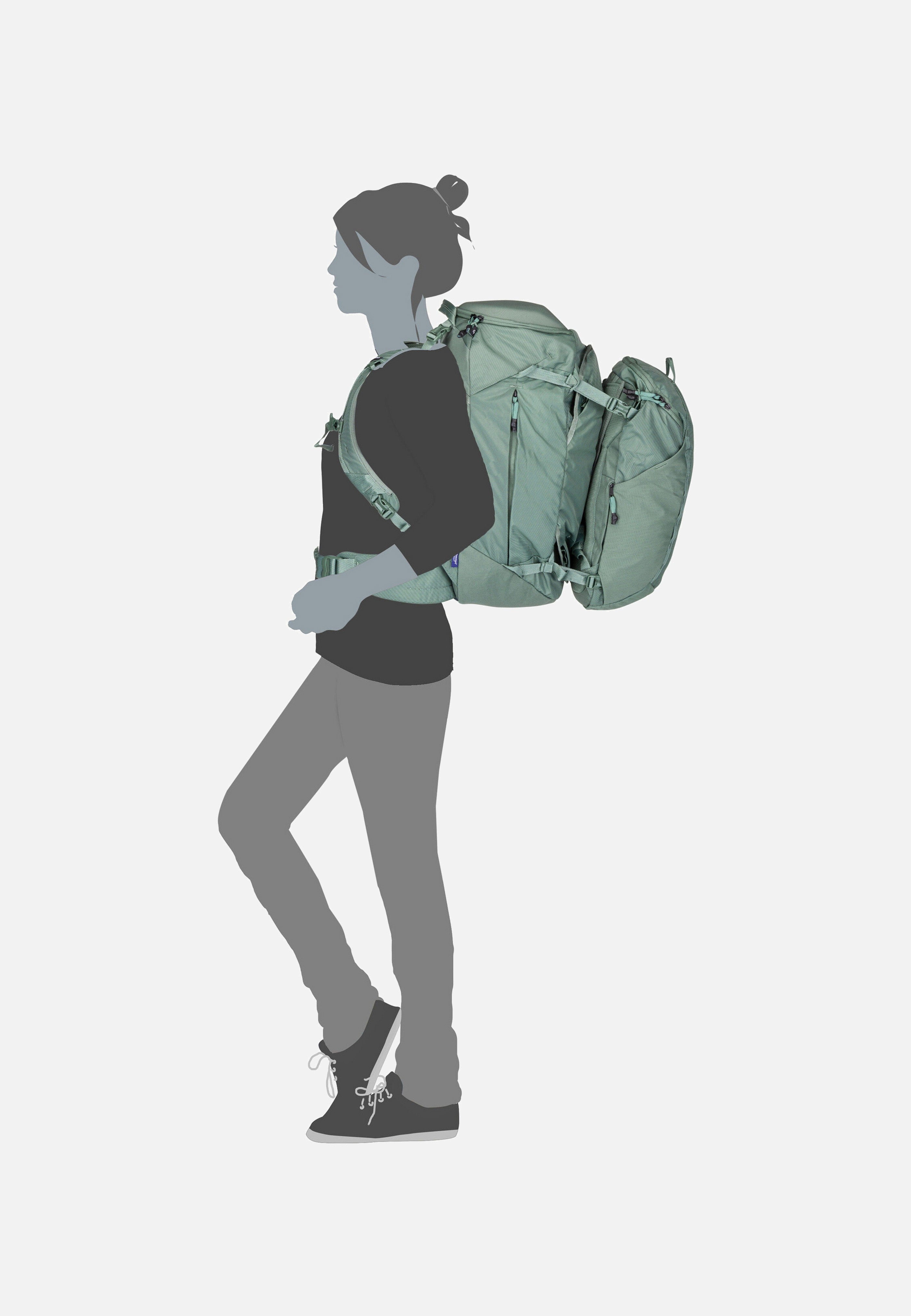 Thule Landmark Travel 60L Women Hazy Green Travel Backpack