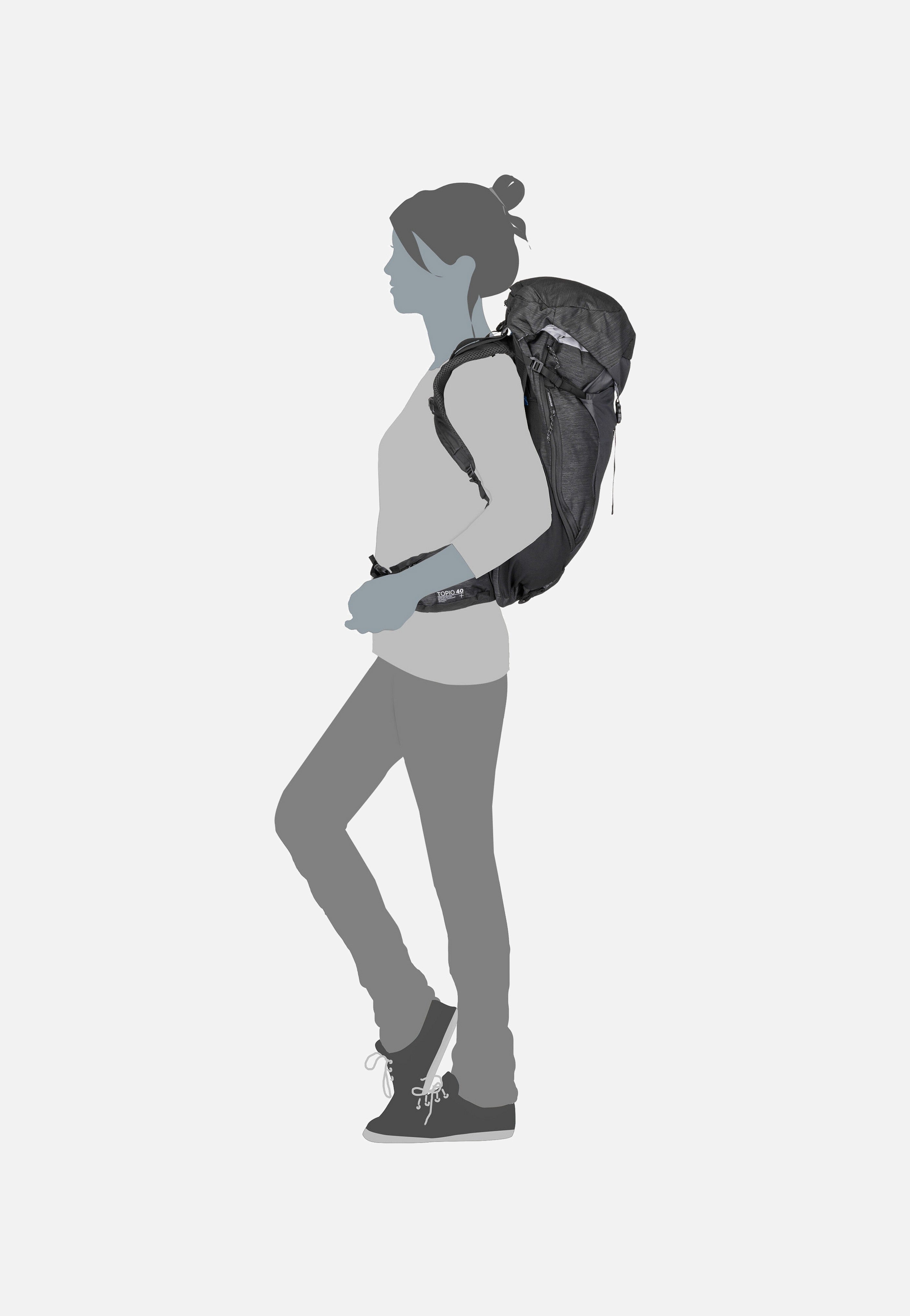Thule Topio 40L Black Hiking Backpack