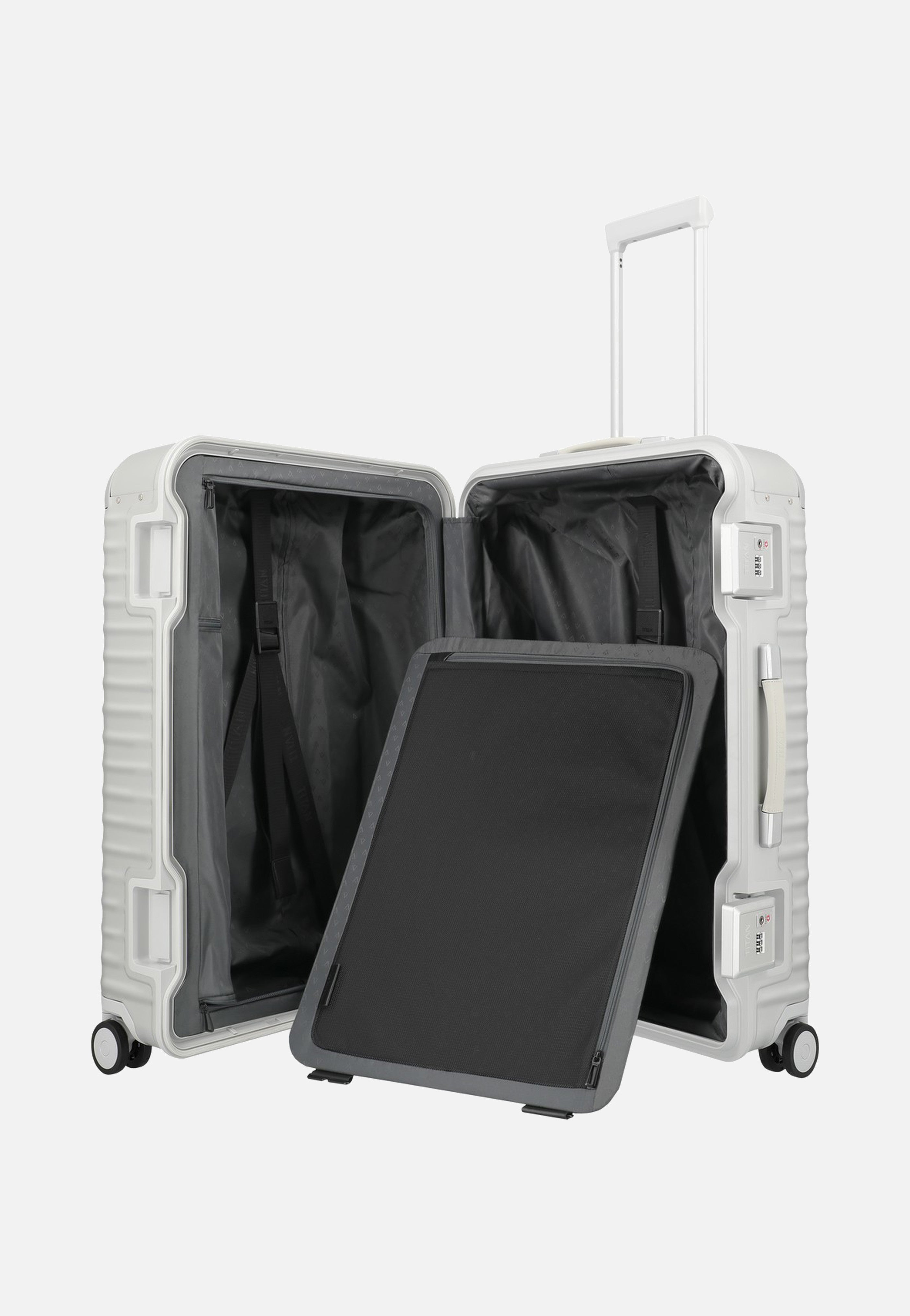 Titan ETERNITY 4w Trolley L Silver Suitcase
