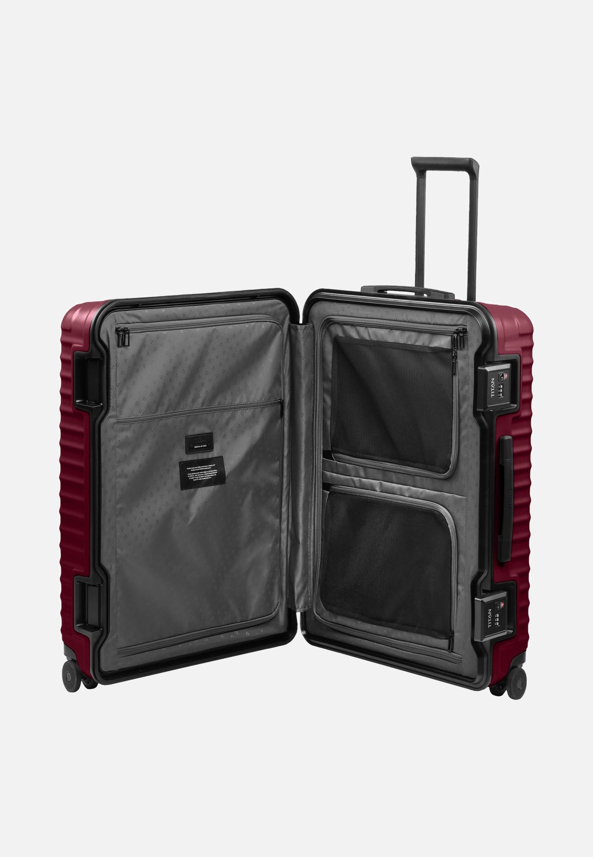 Titan OVERSEAS 4w Trolley L Emberwood Red Suitcase