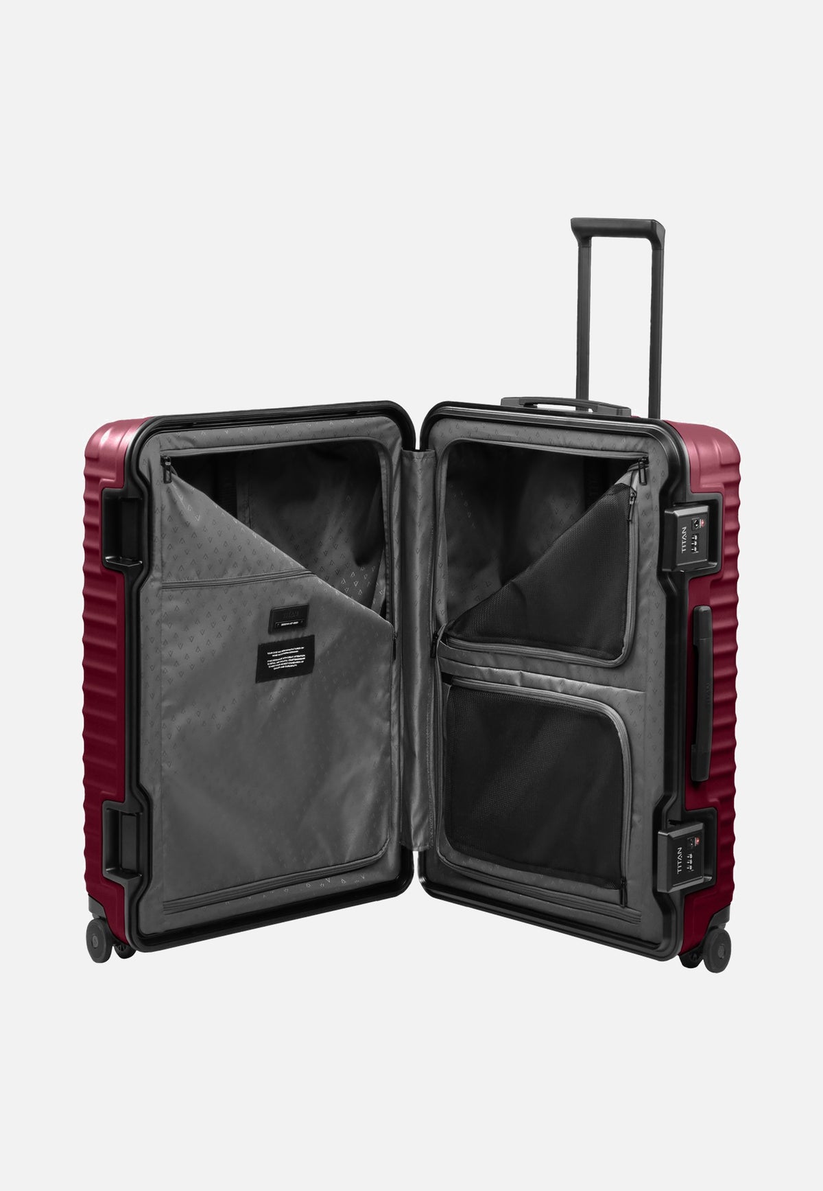 Titan OVERSEAS 4w Trolley L Emberwood Red Suitcase