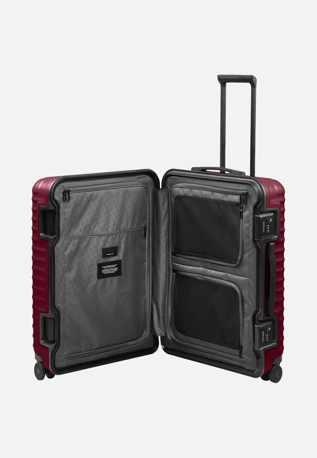 Titan OVERSEAS 4w Trolley M+ Emberwood Red Valise