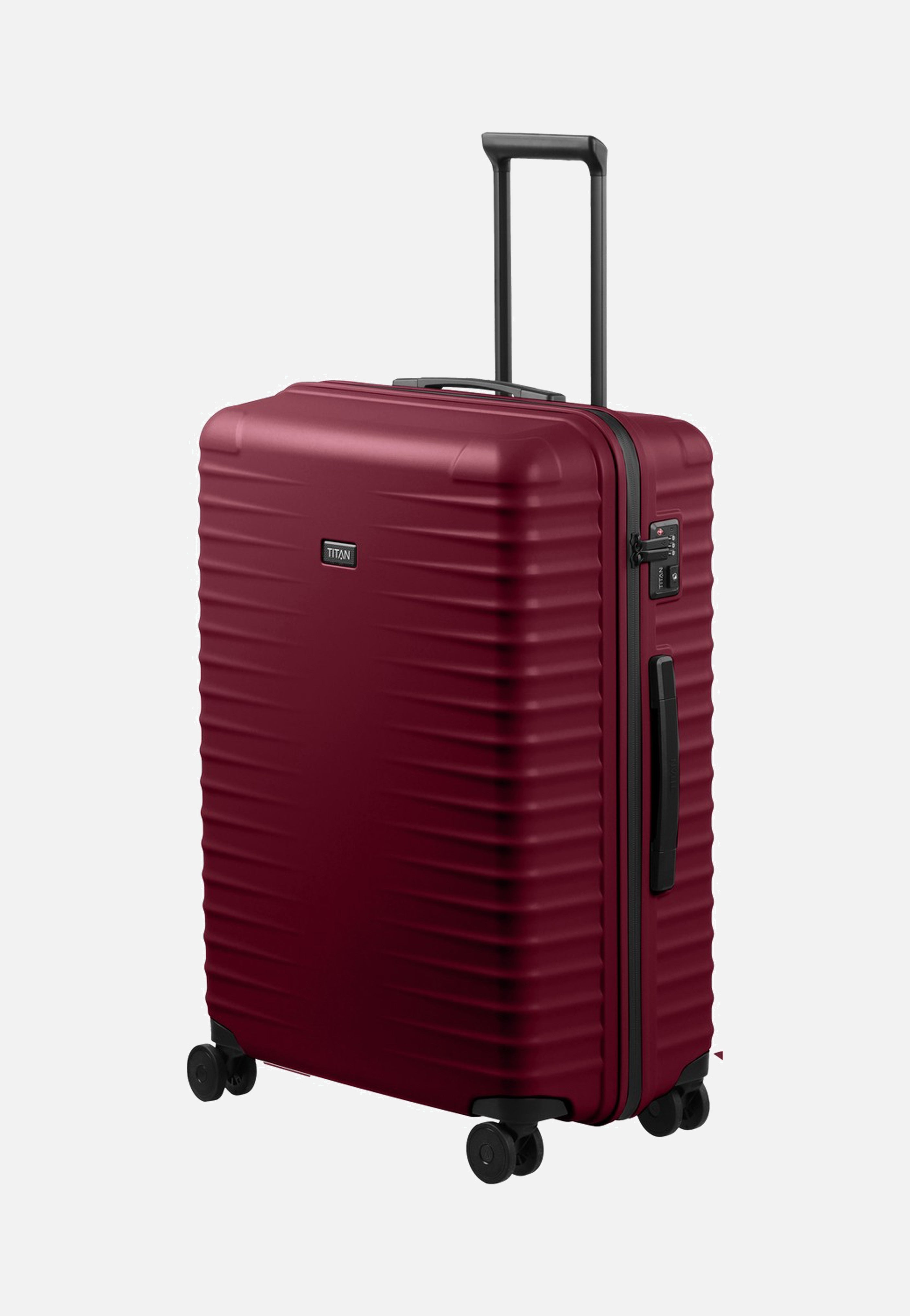 Titan UPGRADE 4w Trolley L Emberwood Red Suitcase