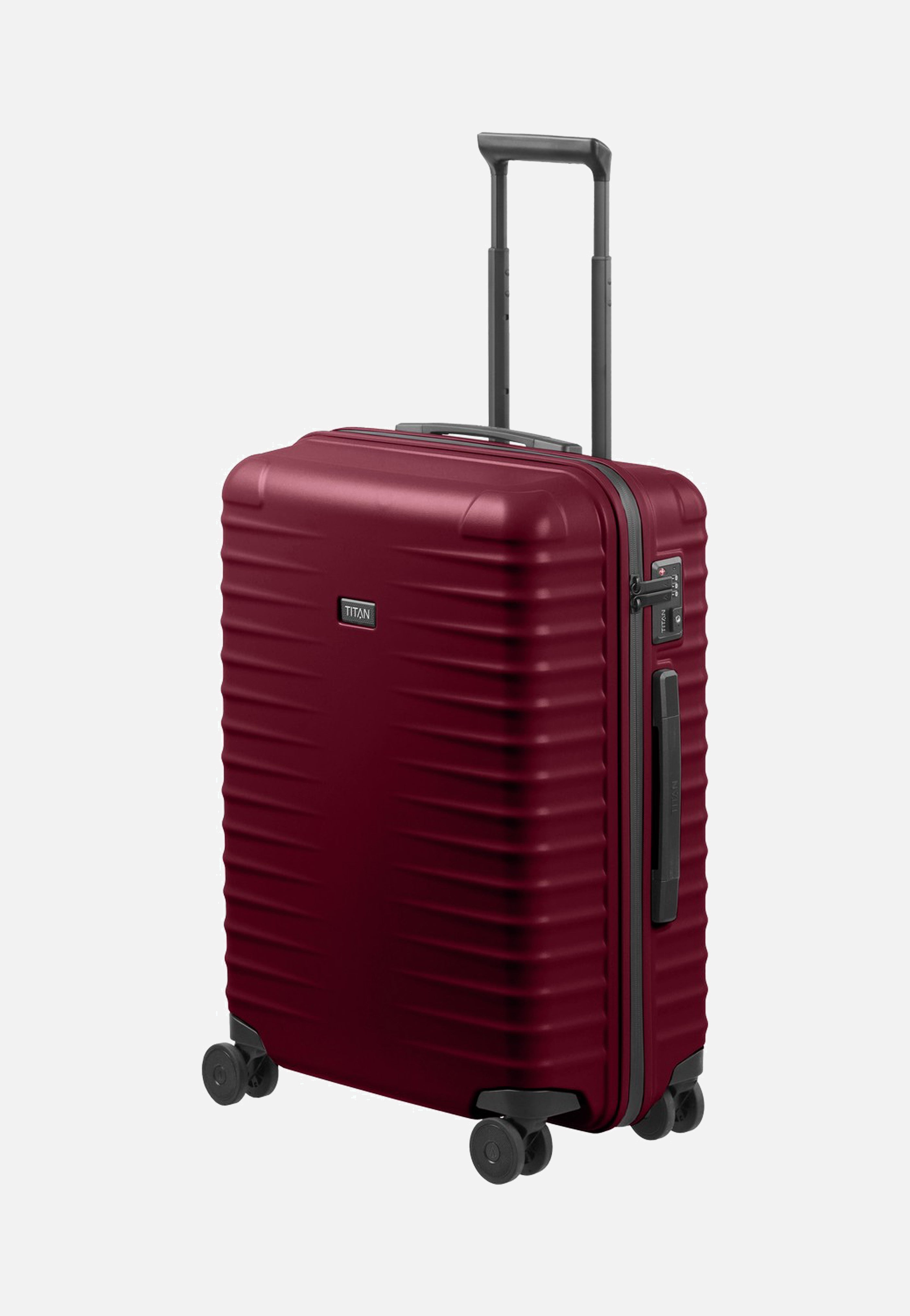 Titan UPGRADE 4w Trolley M Emberwood Red Suitcase
