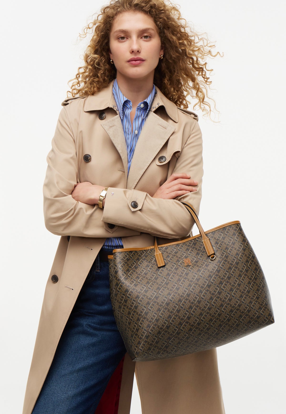 Tommy Hilfiger TH Monoplay Satchel Black Mix Borsa a tracolla