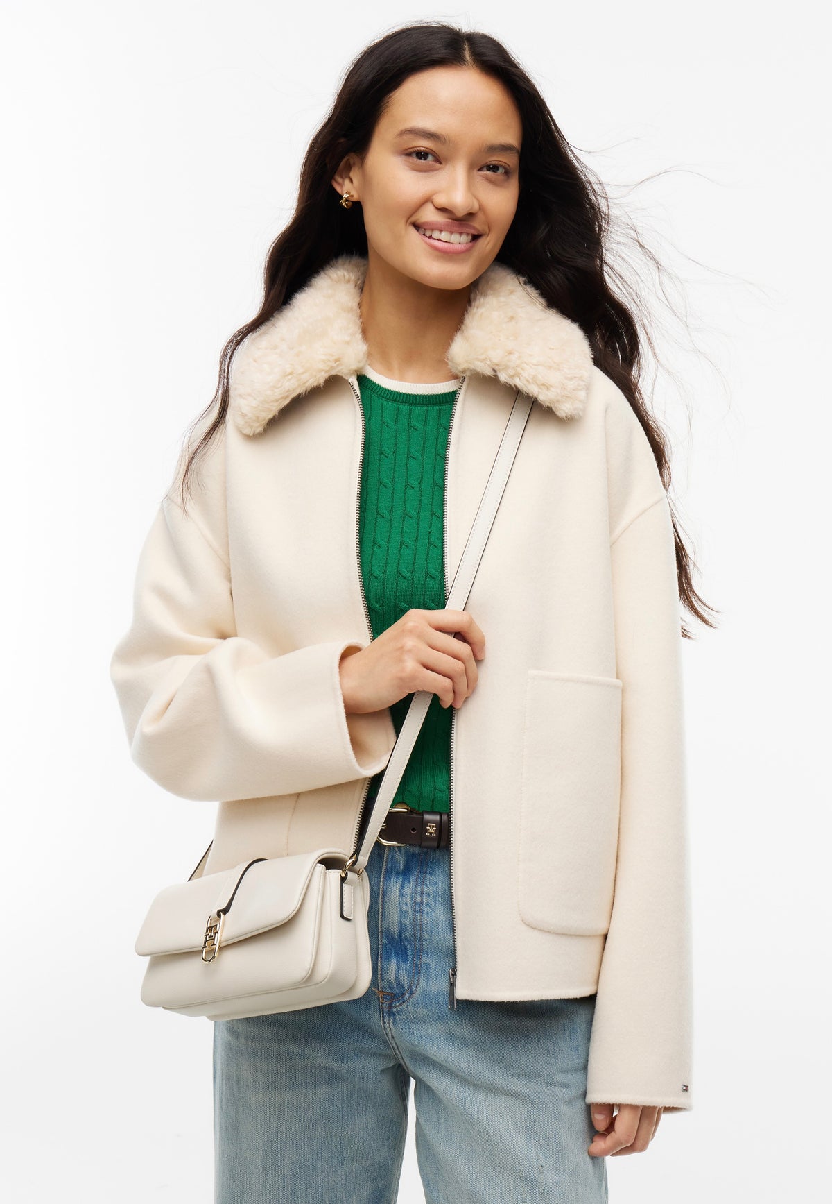 Tommy Hilfiger TH Libre Mini Crossover Soft Cream Bolso bandolera