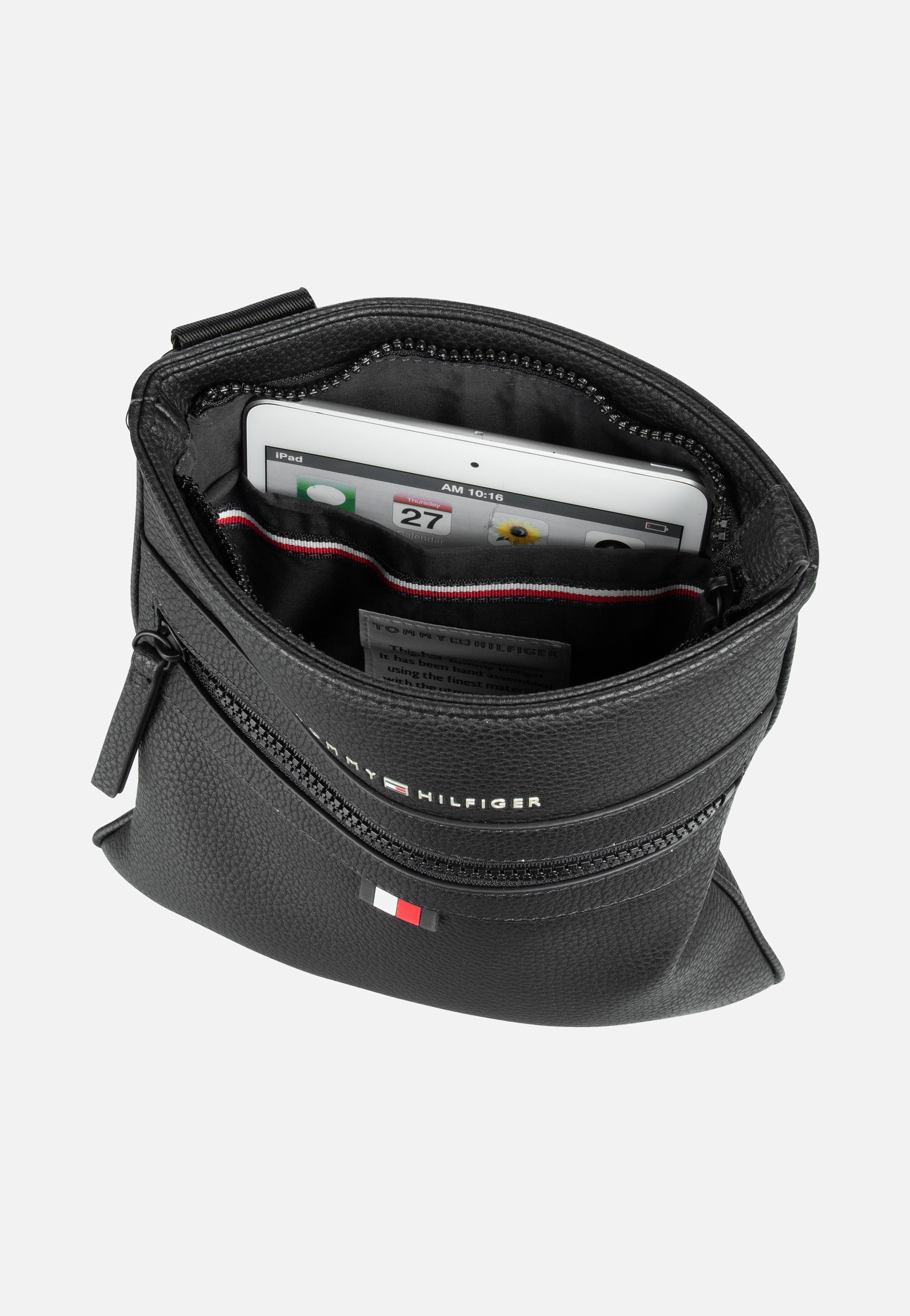 Tommy Hilfiger Essential PU Black Pouch Bag