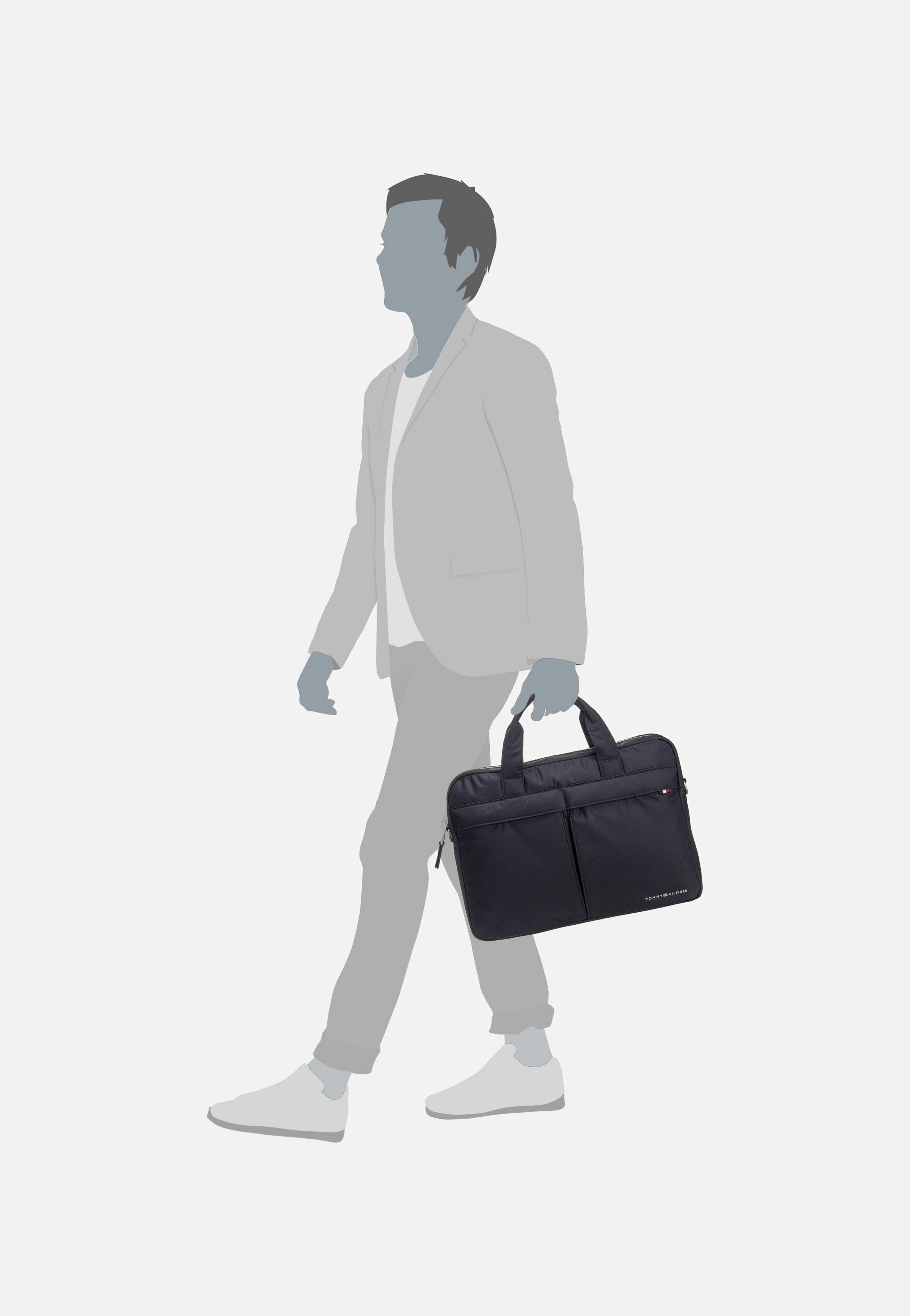 Tommy Hilfiger TH Signature Computer SP24 Space Blue Briefcase