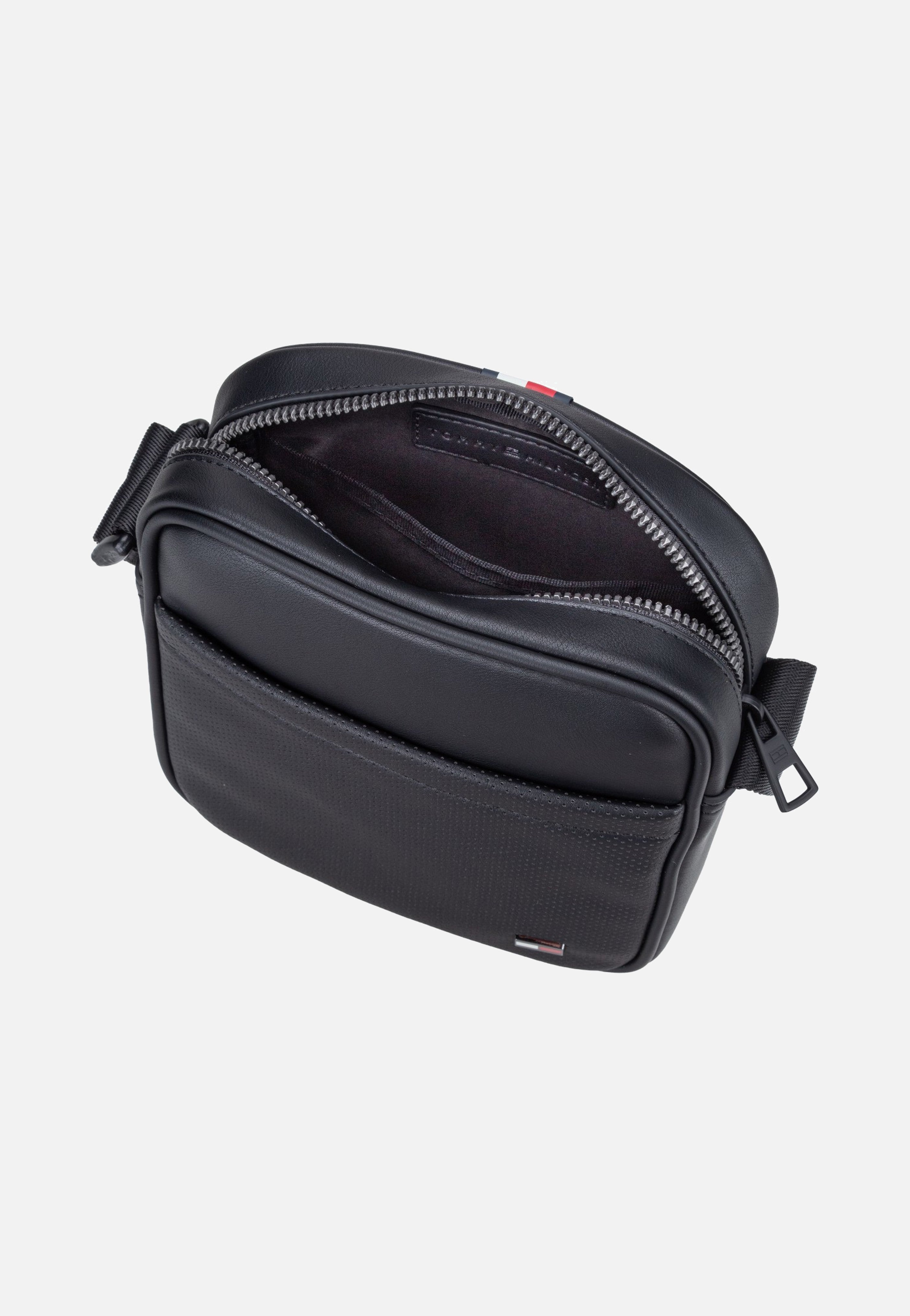 Tommy Hilfiger TH Foundation Mini Reporter Black Crossbody Bag