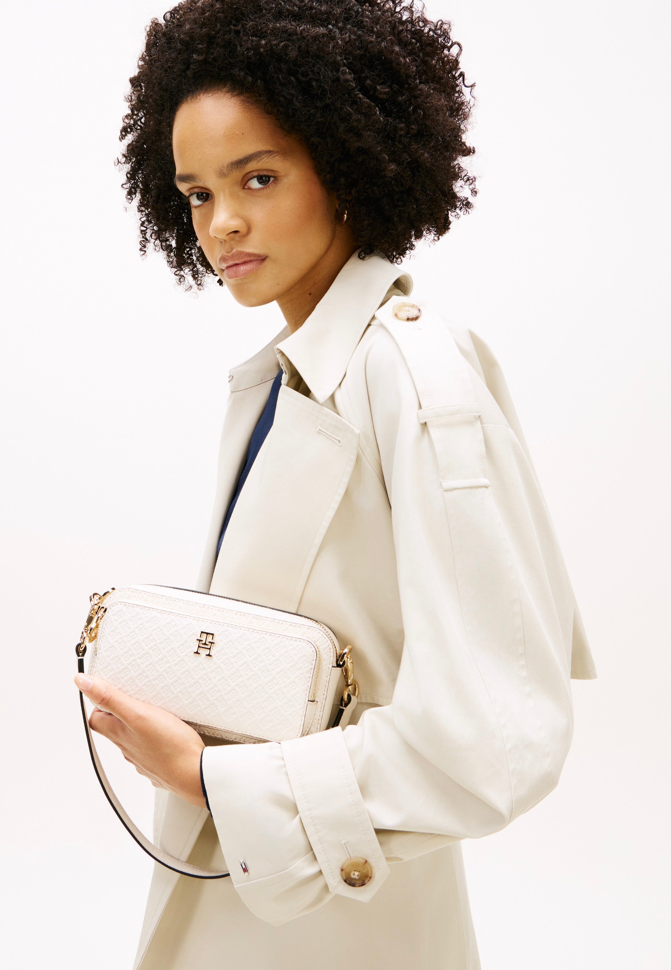 Tommy Hilfiger TH Daily Camera Bag Mono Soft Cream Shoulder Bag