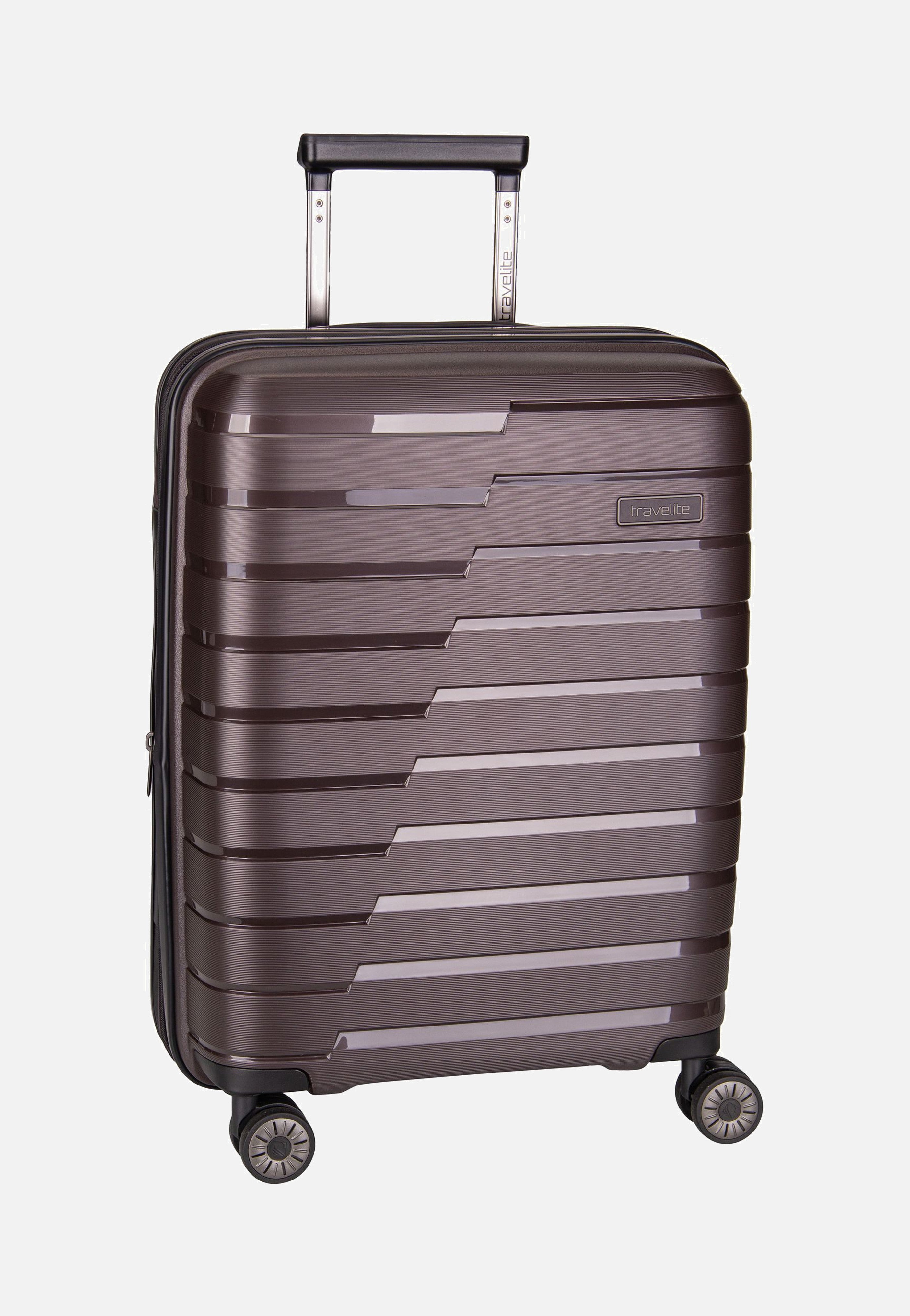 travelite Air Base 4-Rad Trolley S Exp Coffee Suitcase