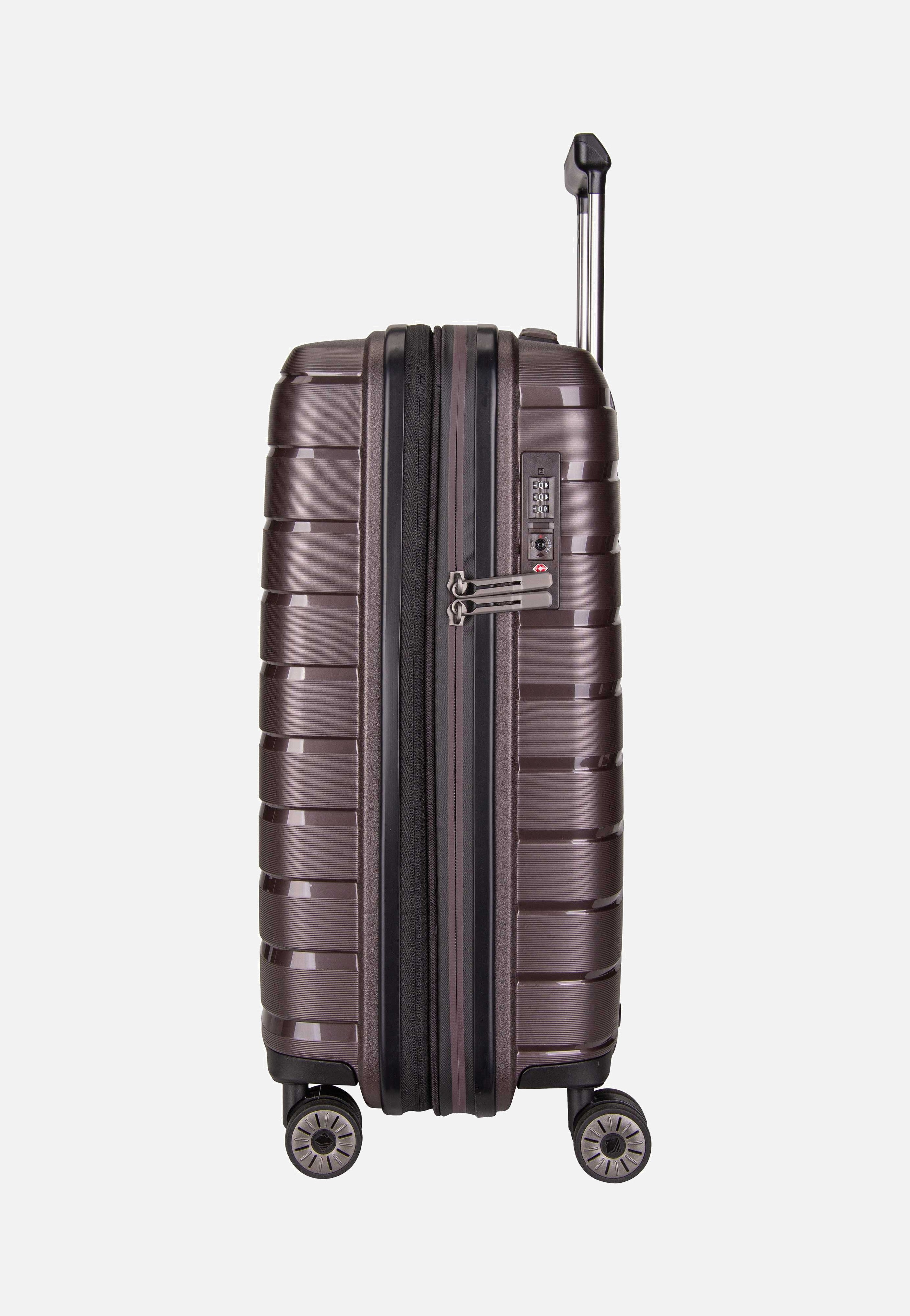 travelite Air Base 4-Rad Trolley S Exp Coffee Suitcase