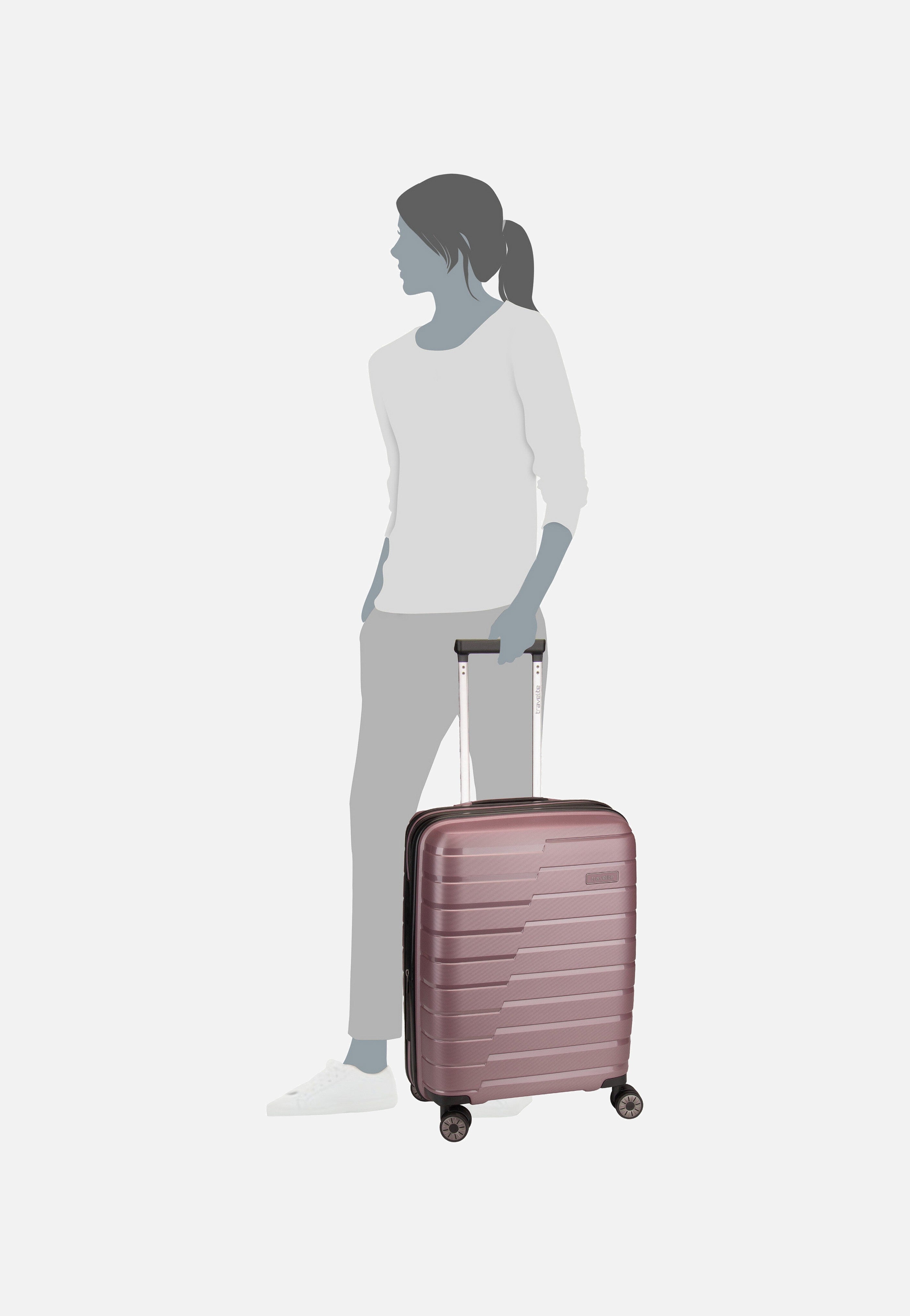 travelite Air Base 4-Rad Trolley S Exp Flieder Suitcase