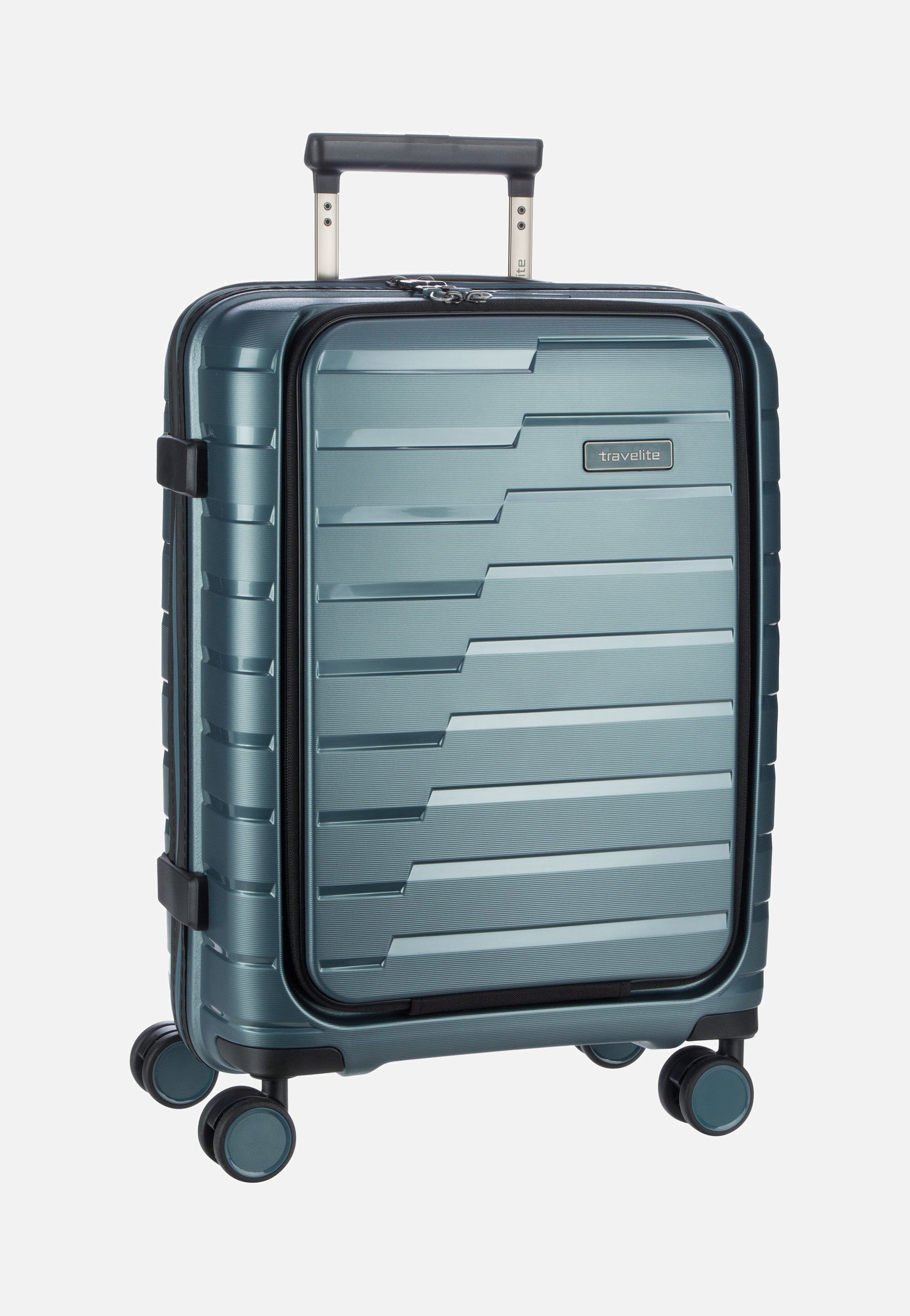 travelite Air Base 4-Rad Trolley S Vortasche Eisblau Suitcase