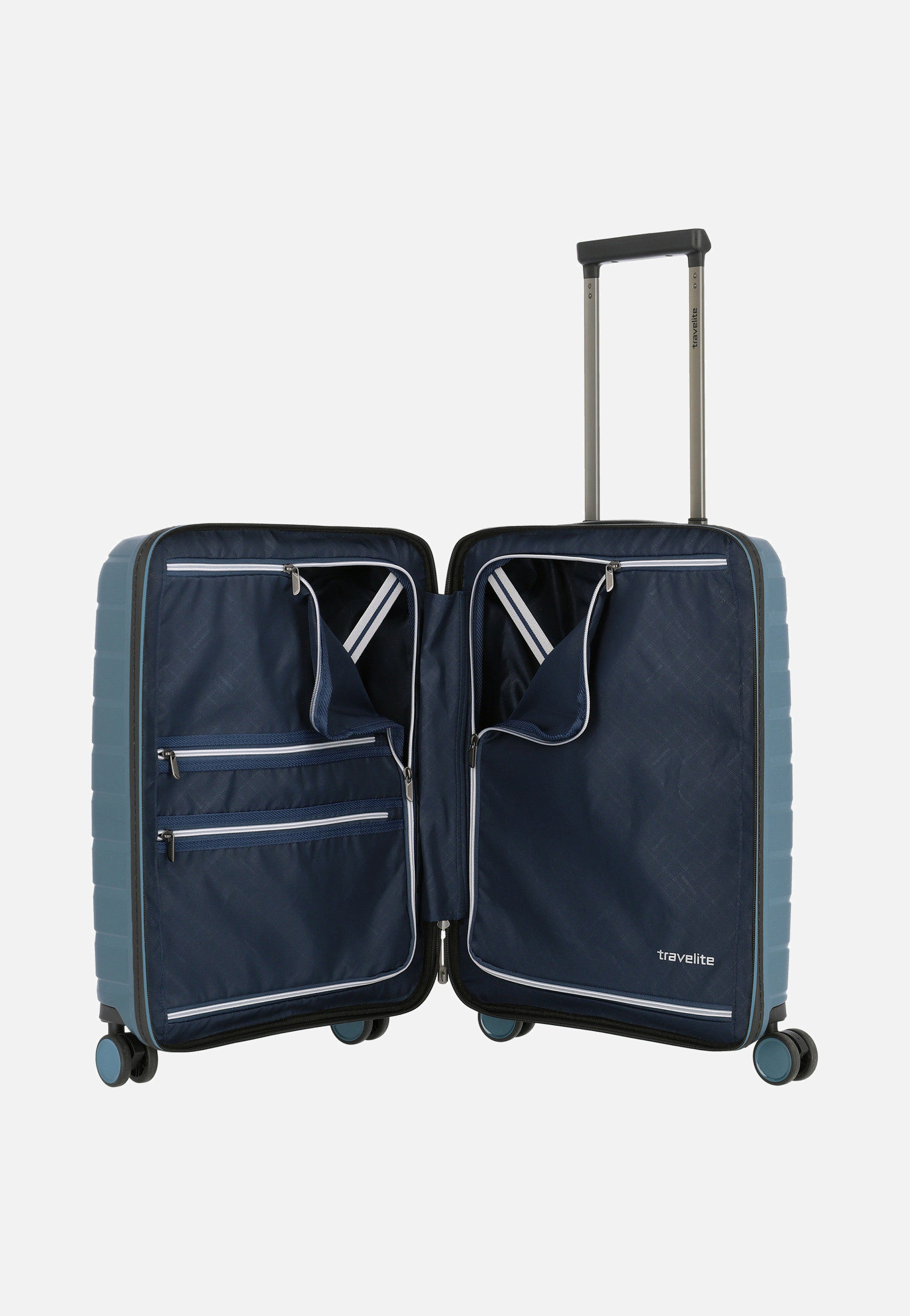 travelite Air Base 4-Rad Trolley S Vortasche Eisblau Suitcase