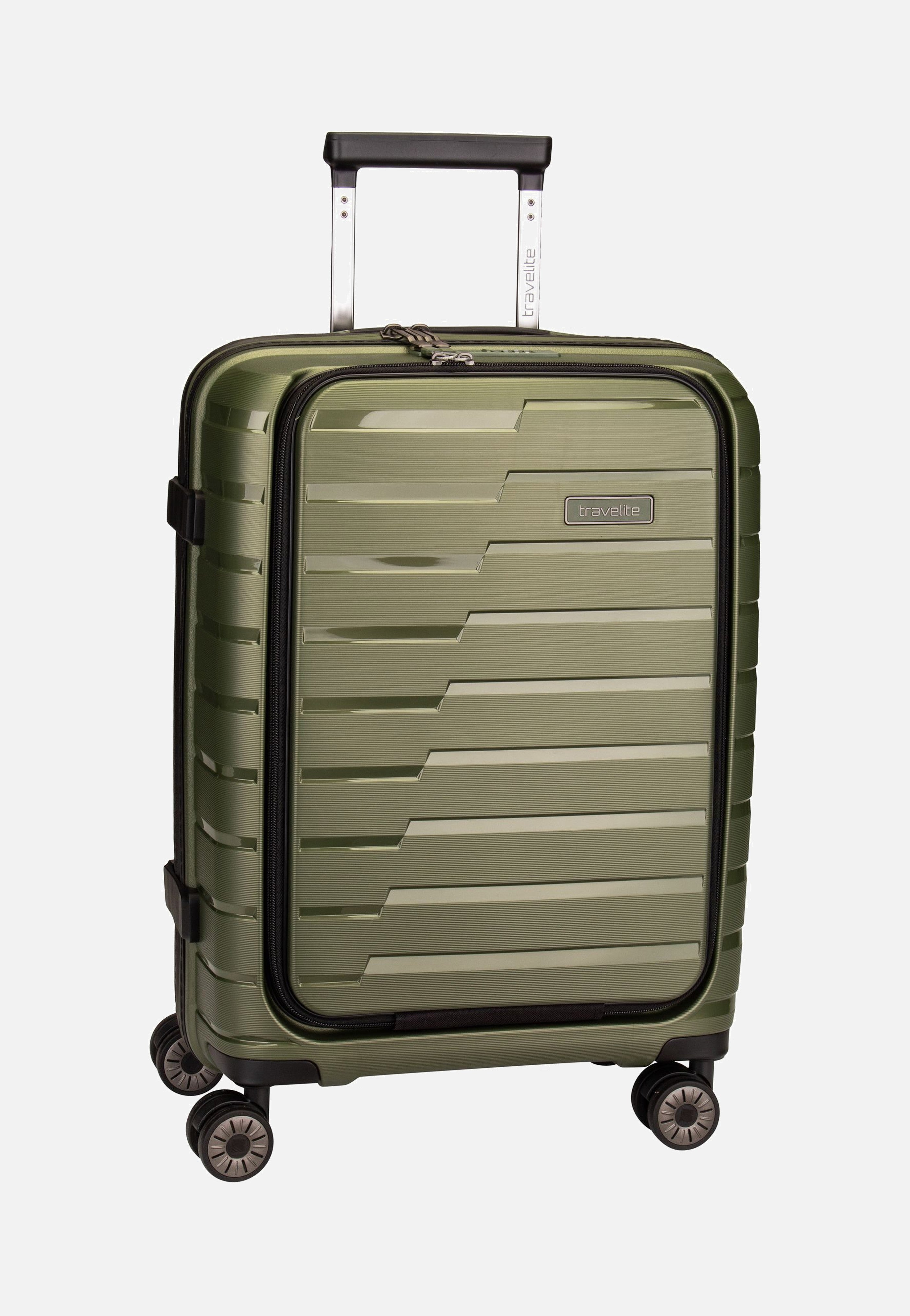 travelite - Air Base 4-Rad Trolley S Vortasche Olive - Suitcase | Neutral-Image