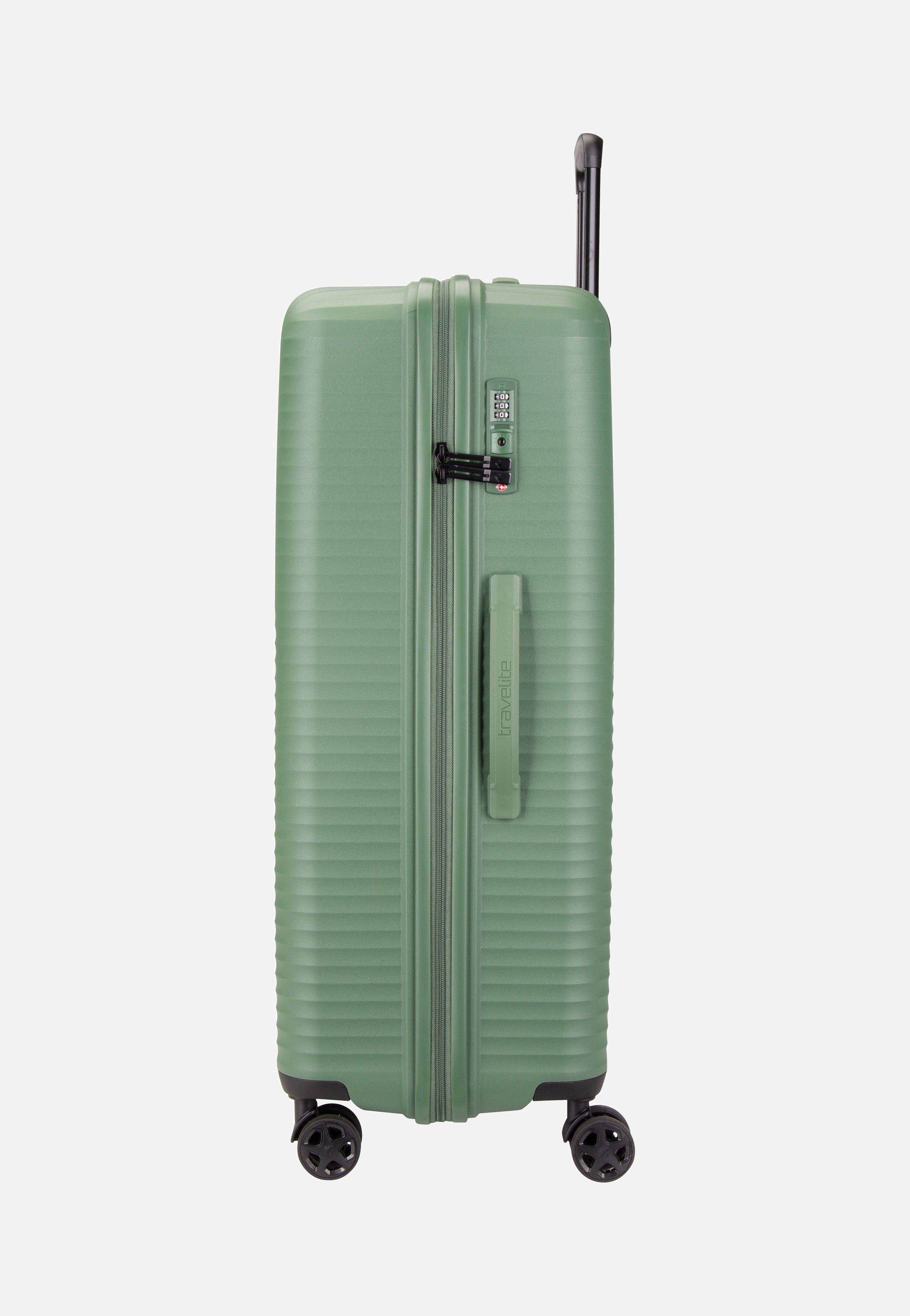 travelite Air Stripe Trolley 4w L Green Suitcase