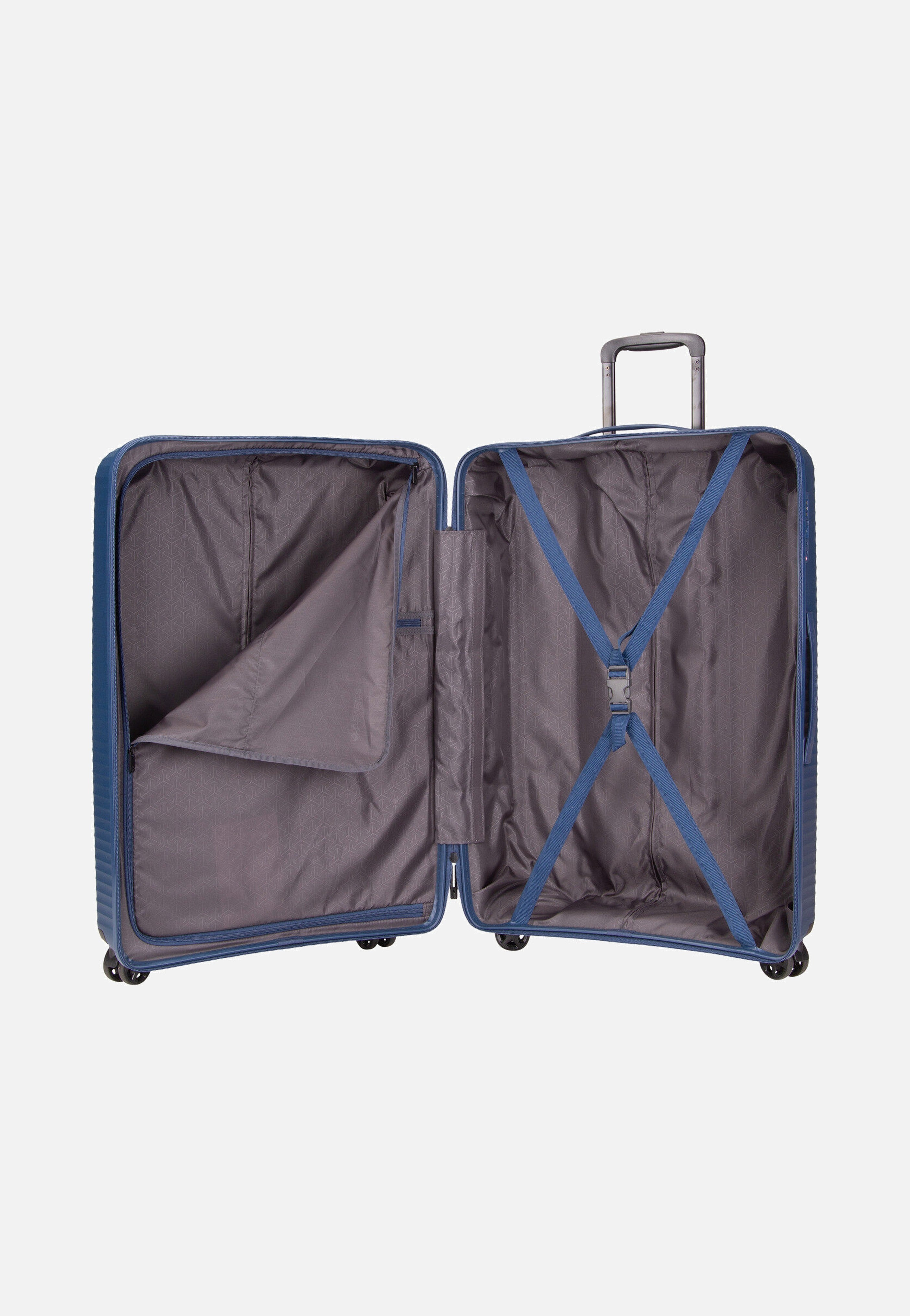 travelite Air Stripe Trolley 4w L Navy Suitcase