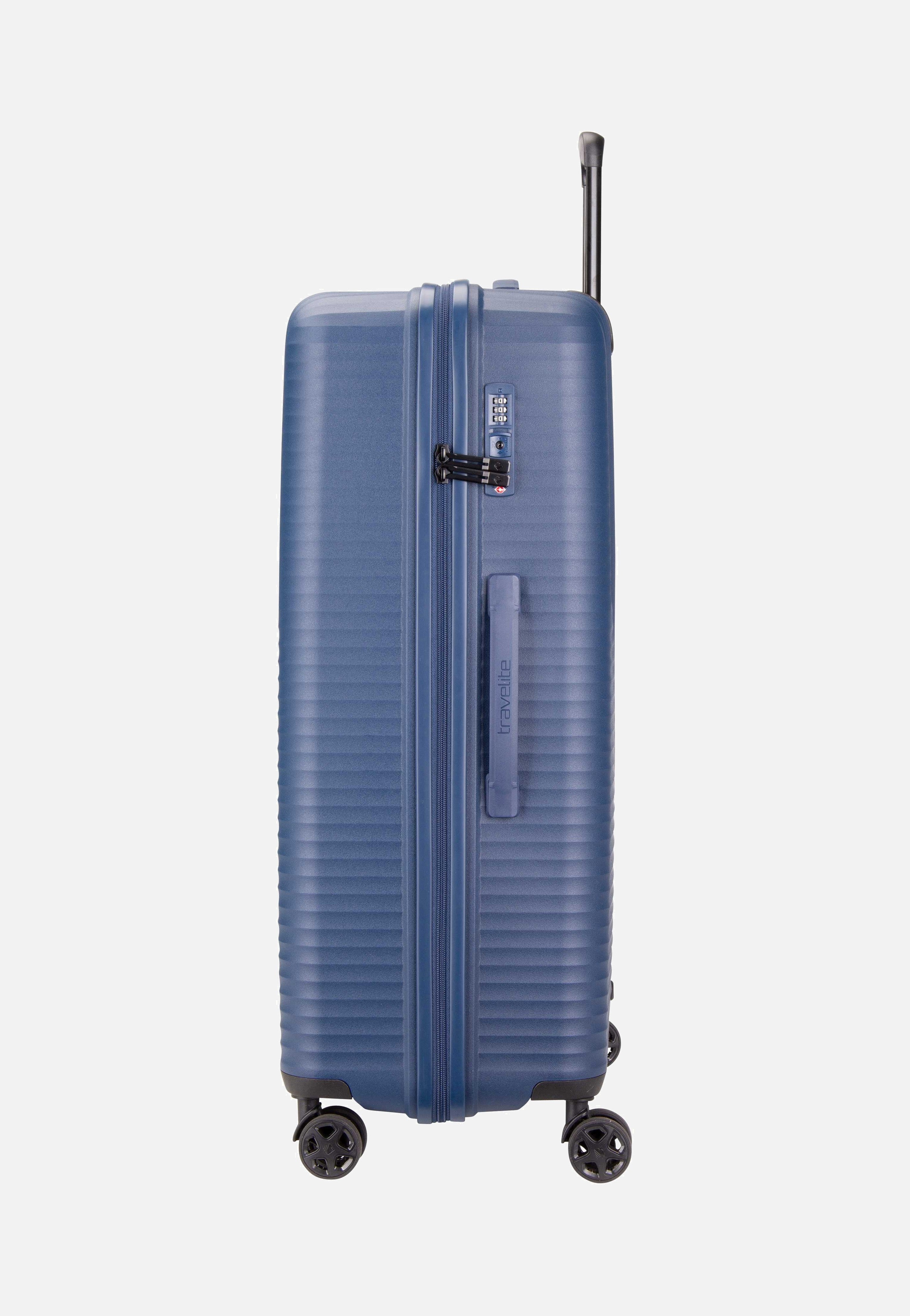 travelite Air Stripe Trolley 4w L Navy Suitcase