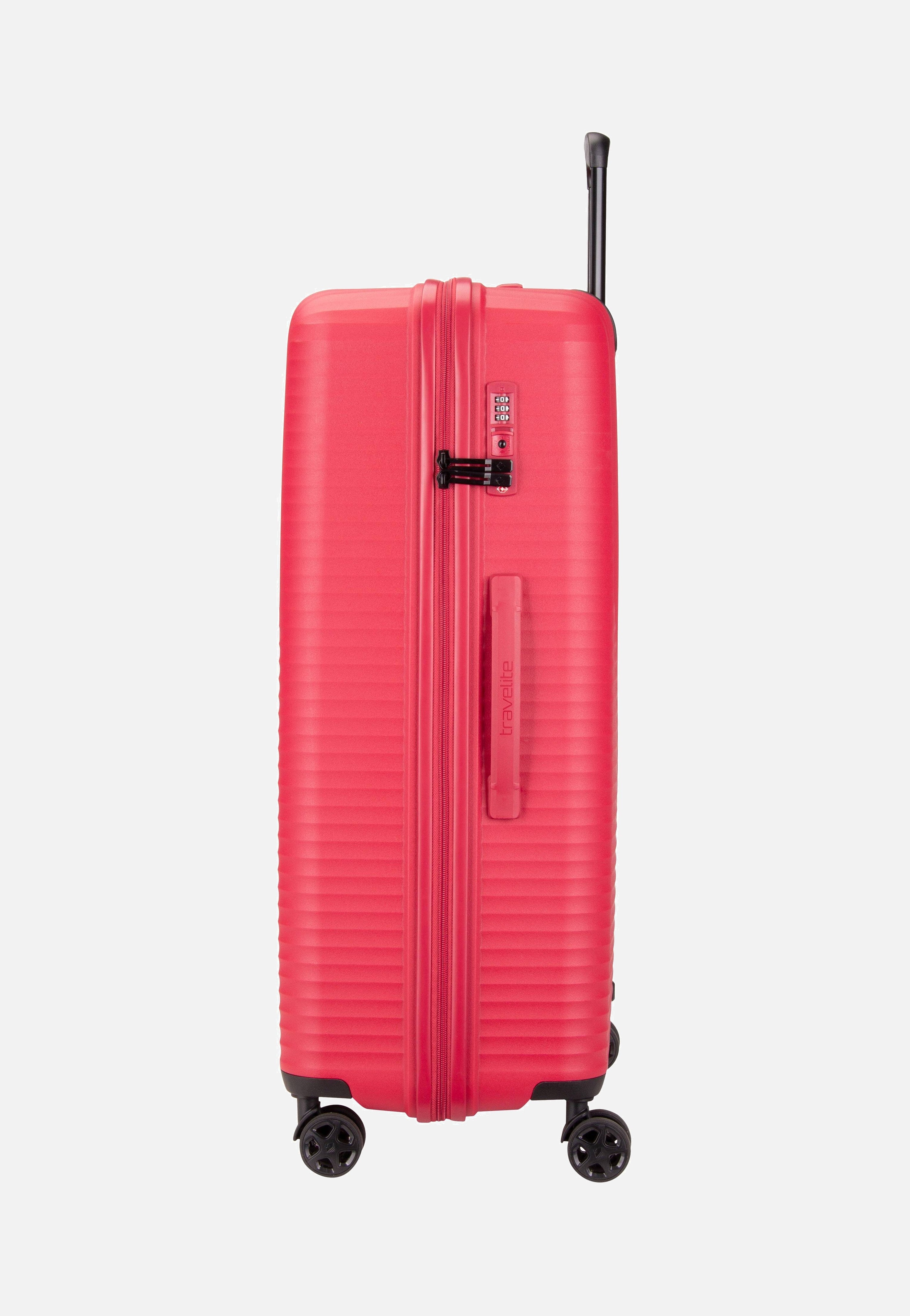 travelite Air Stripe Trolley 4w L Red Suitcase