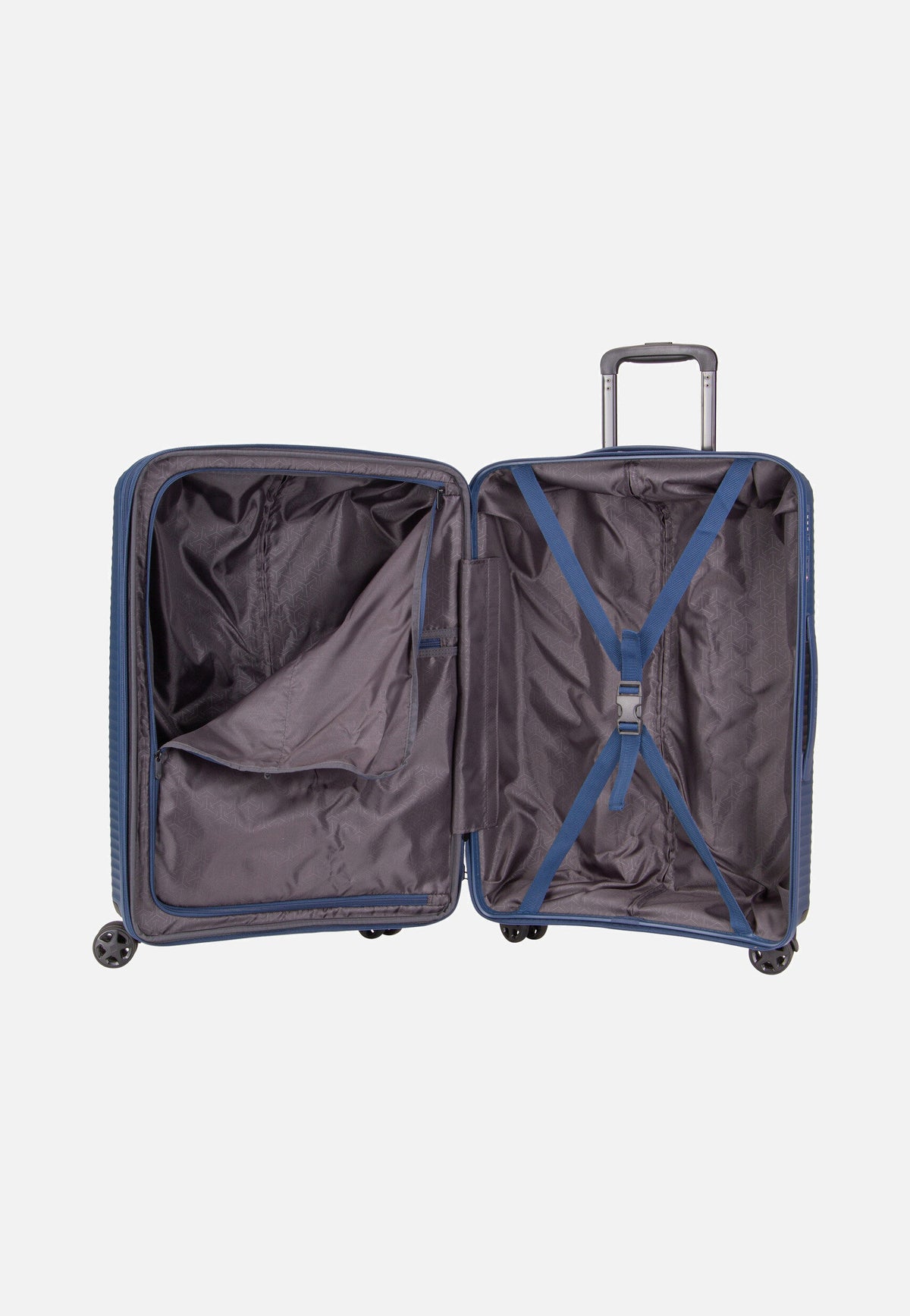 travelite Air Stripe Trolley 4w M exp. Navy Suitcase