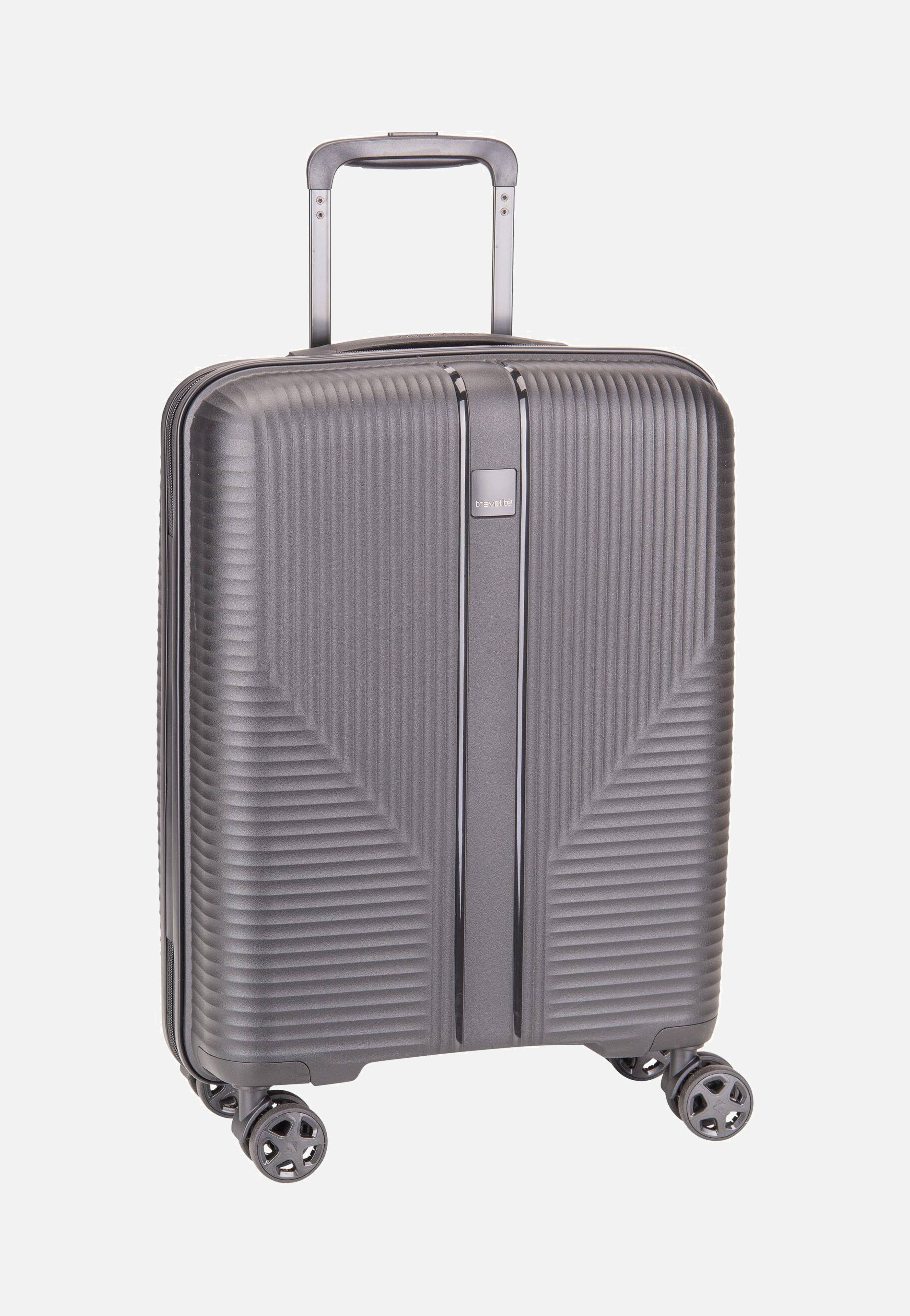 travelite Air Stripe Trolley 4w S Black Suitcase