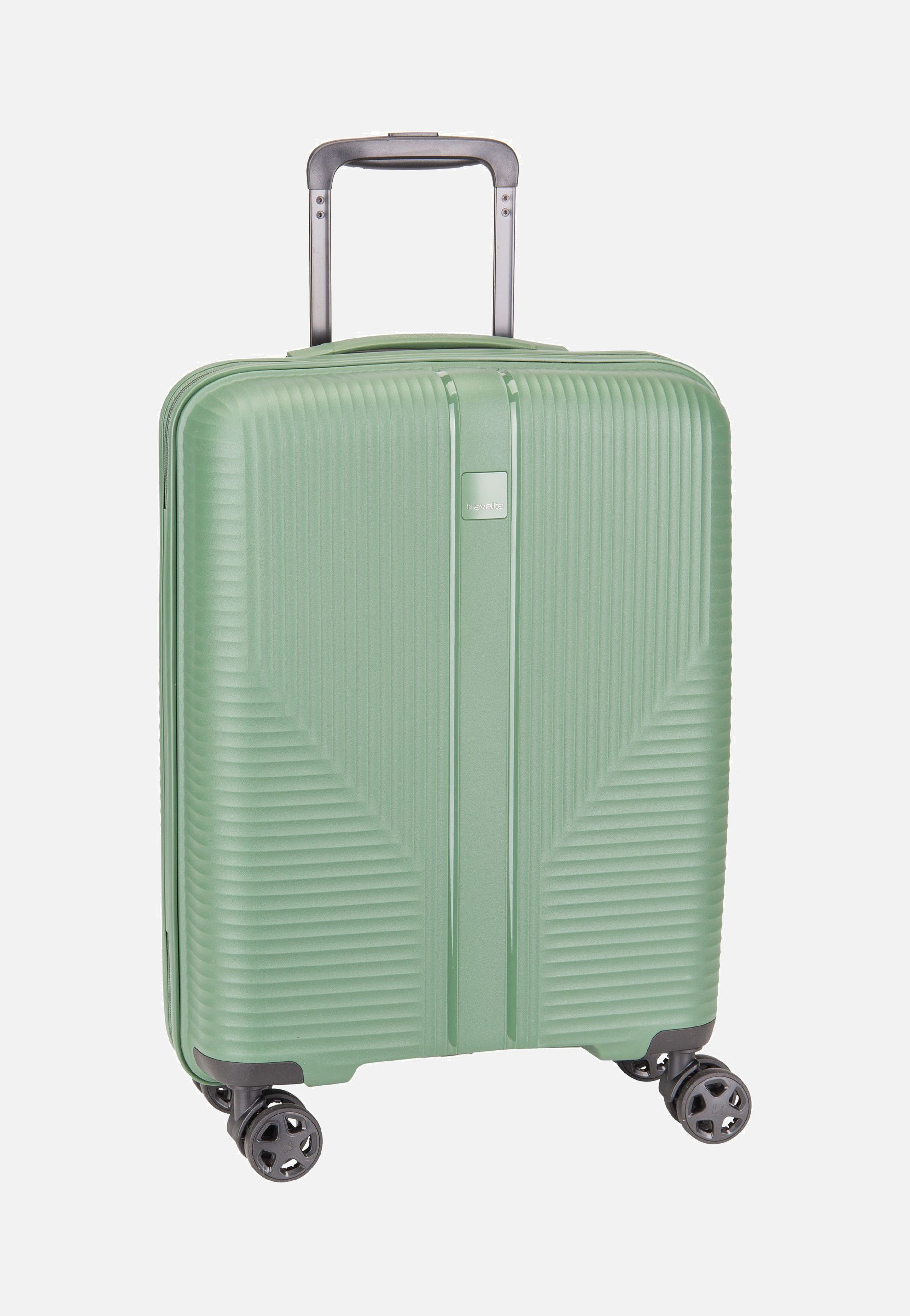 travelite Air Stripe Trolley 4w S Green Suitcase