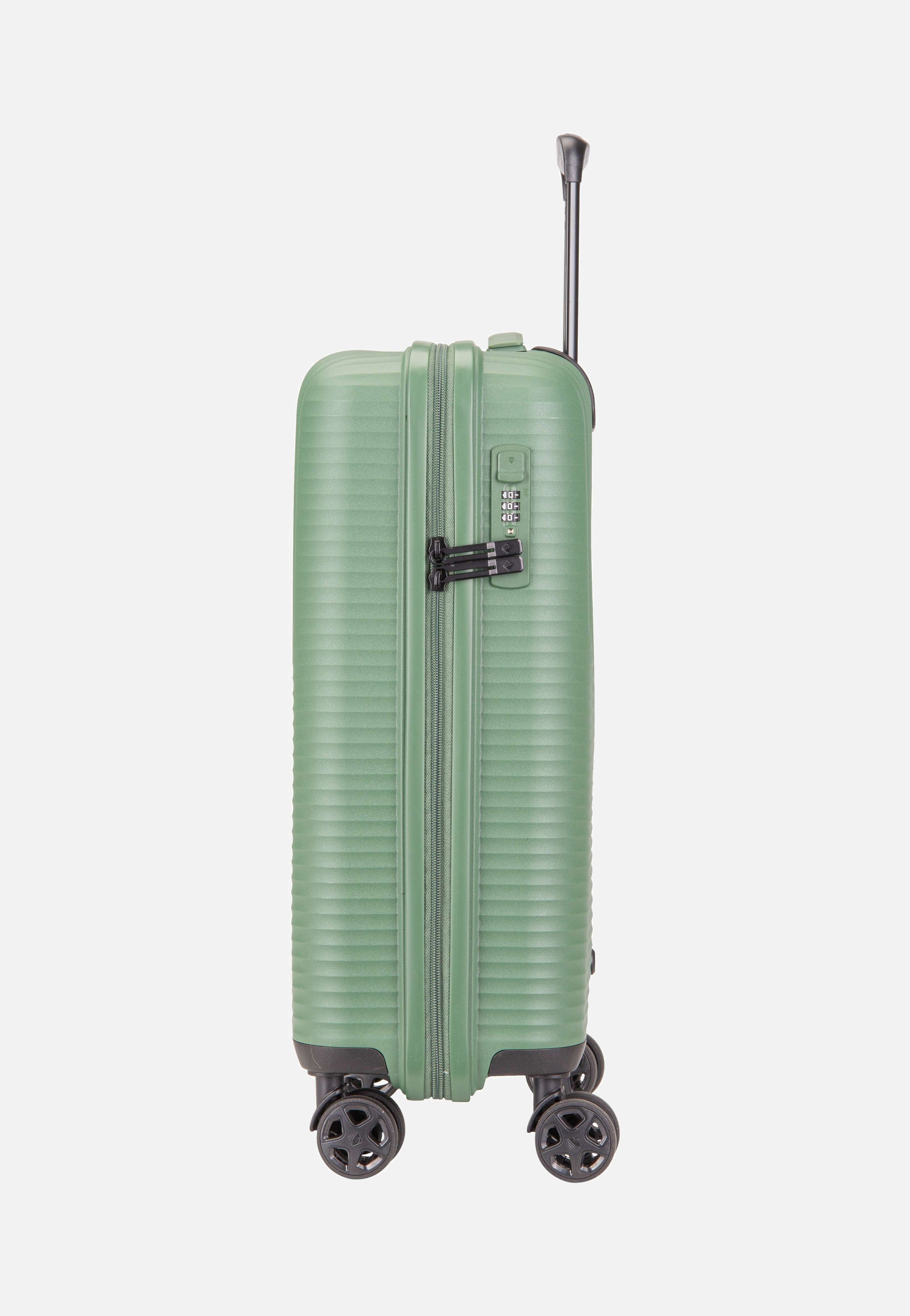 travelite Air Stripe Trolley 4w S Green Suitcase