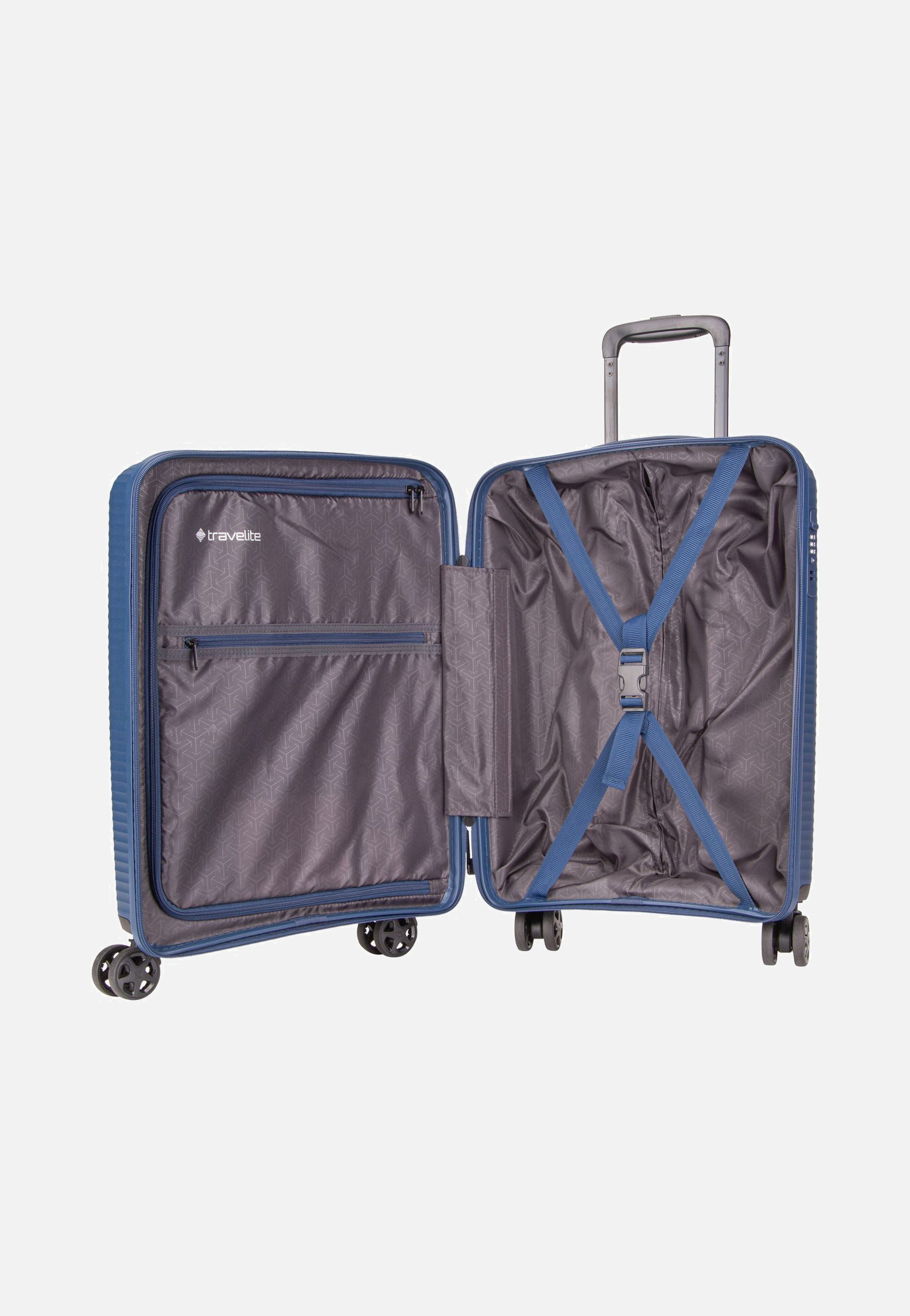 travelite Air Stripe Trolley 4w S Navy Suitcase