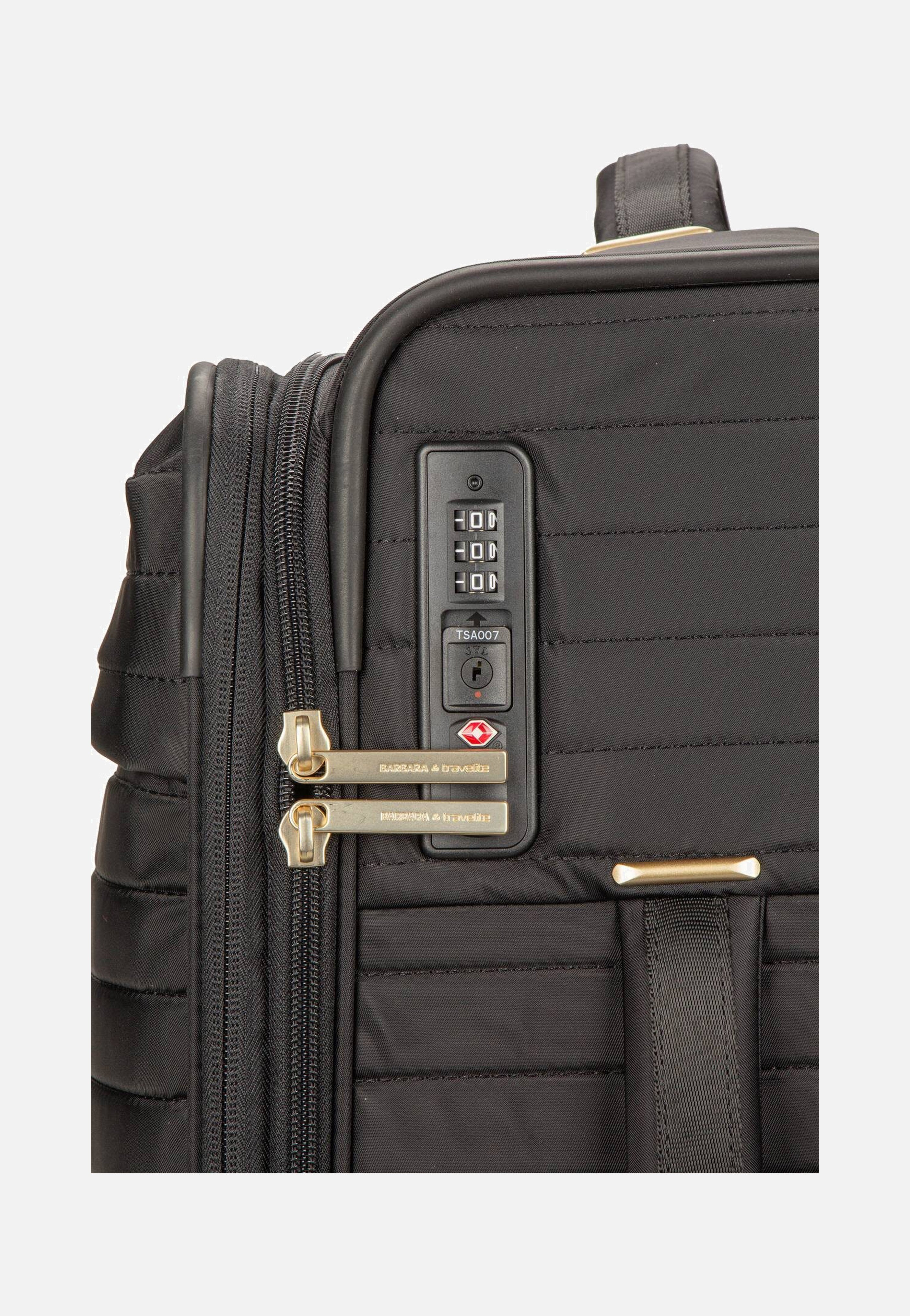 travelite Barbara Stepp 4W Trolley S Exp Black Suitcase
