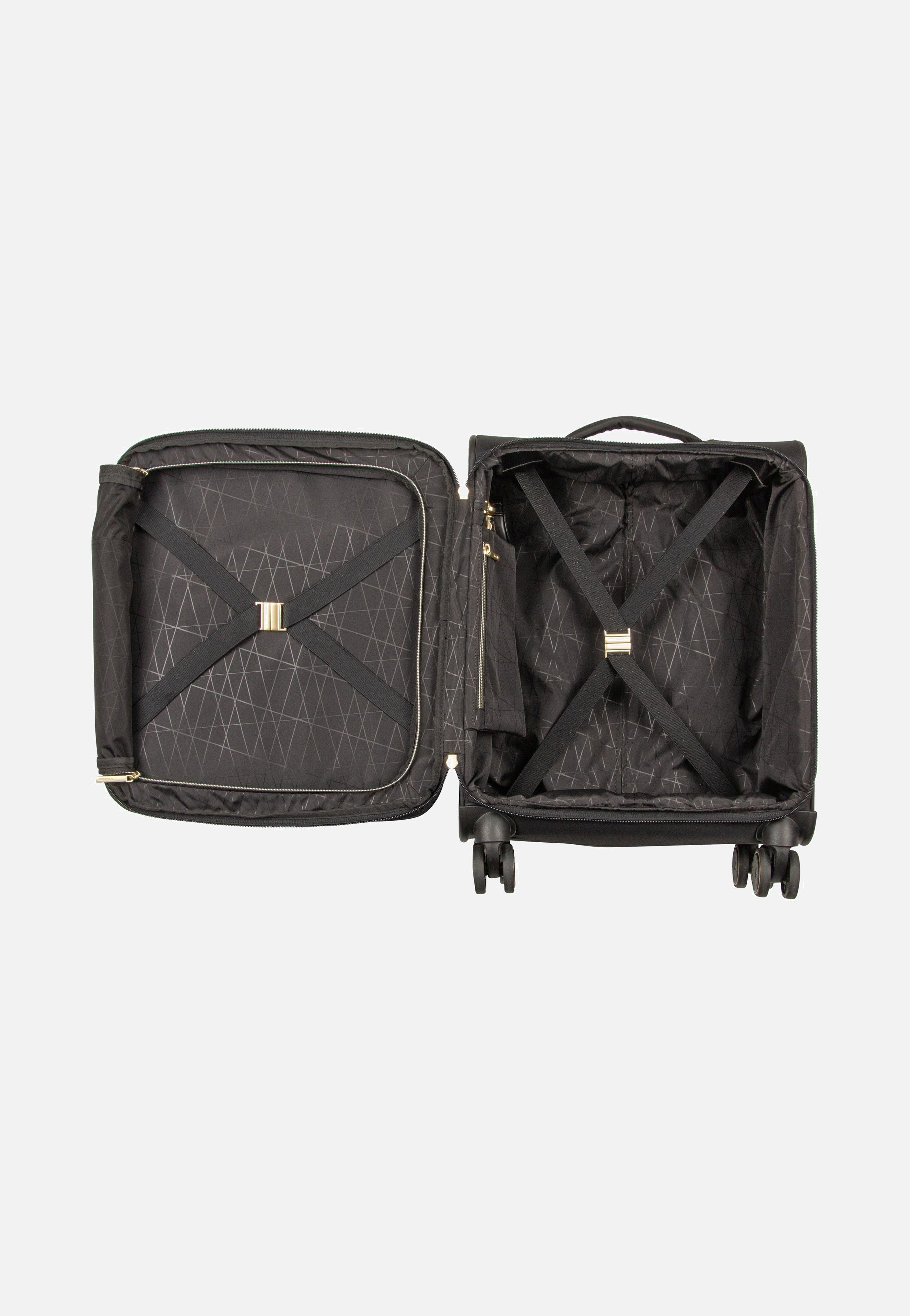 travelite Barbara Stepp 4W Trolley S Exp Black Suitcase
