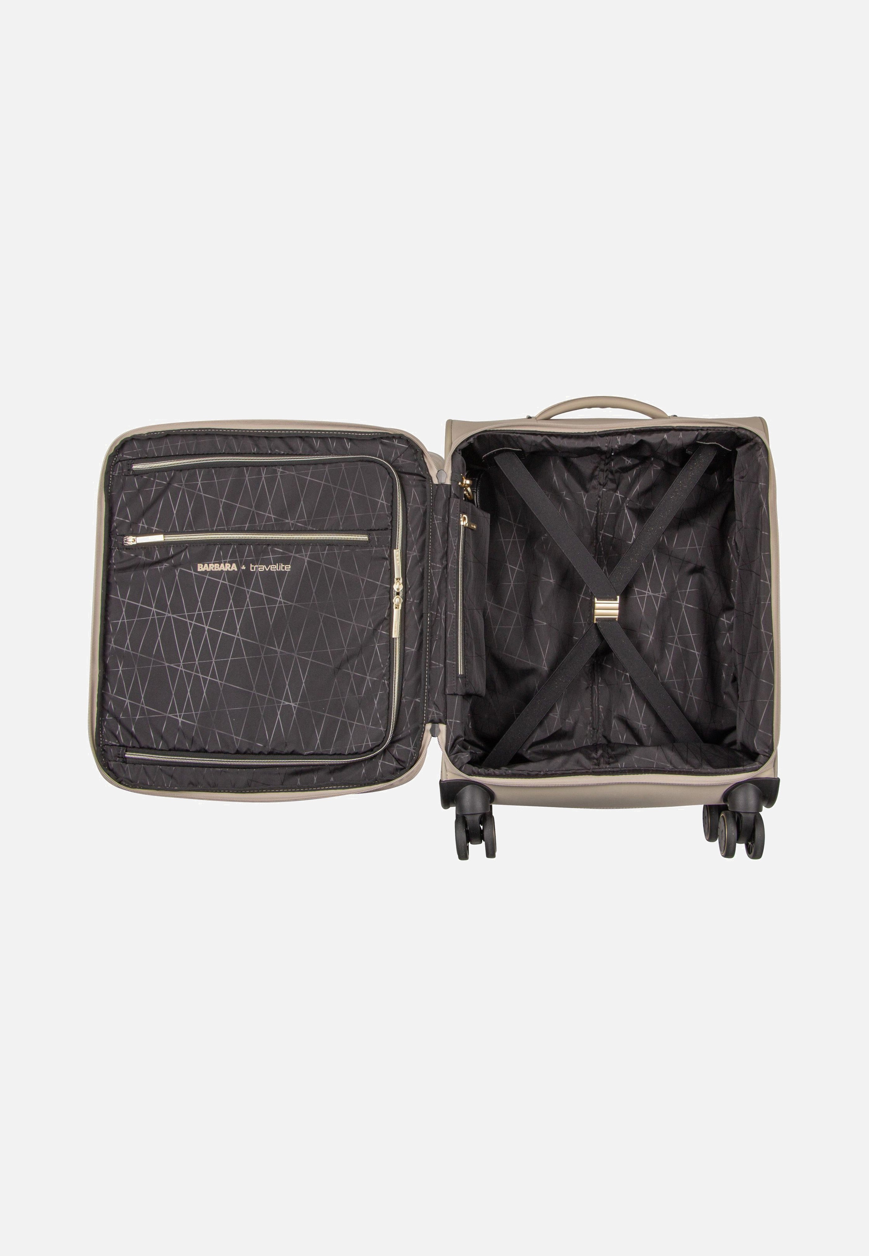 travelite - Barbara Stepp 4W Trolley S Exp Satin Nude - Suitcase | Women-Image