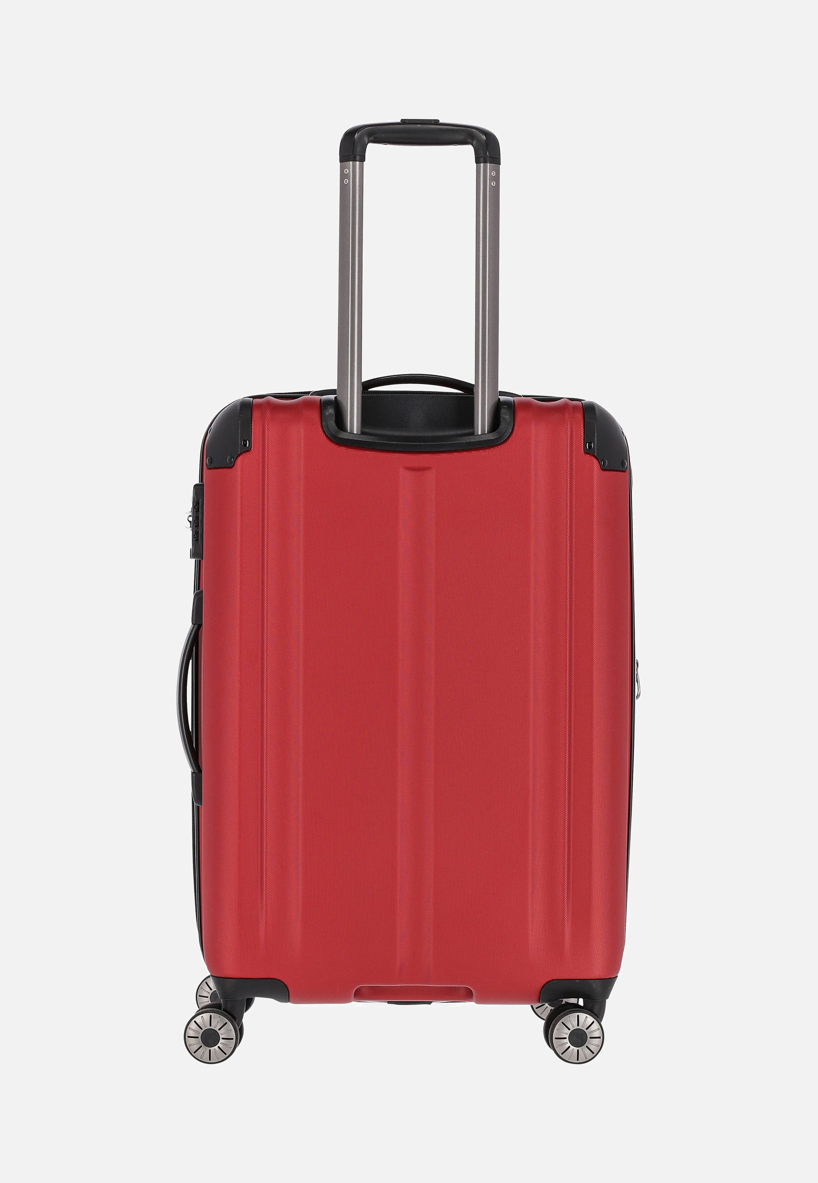travelite City 4-Rad Trolley M exp Rot Suitcase