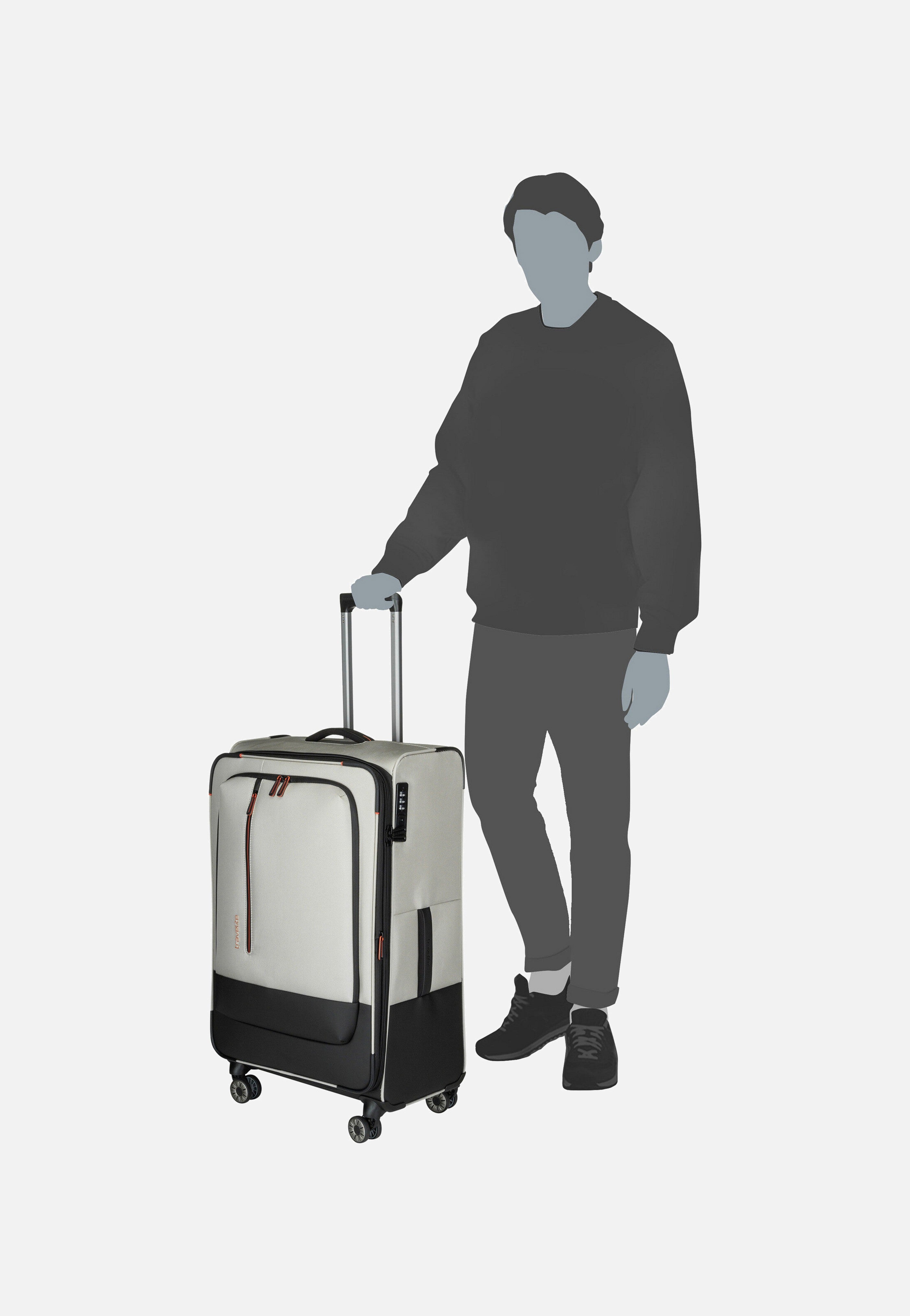 travelite Crosslite 4w Trolley L Natur Suitcase