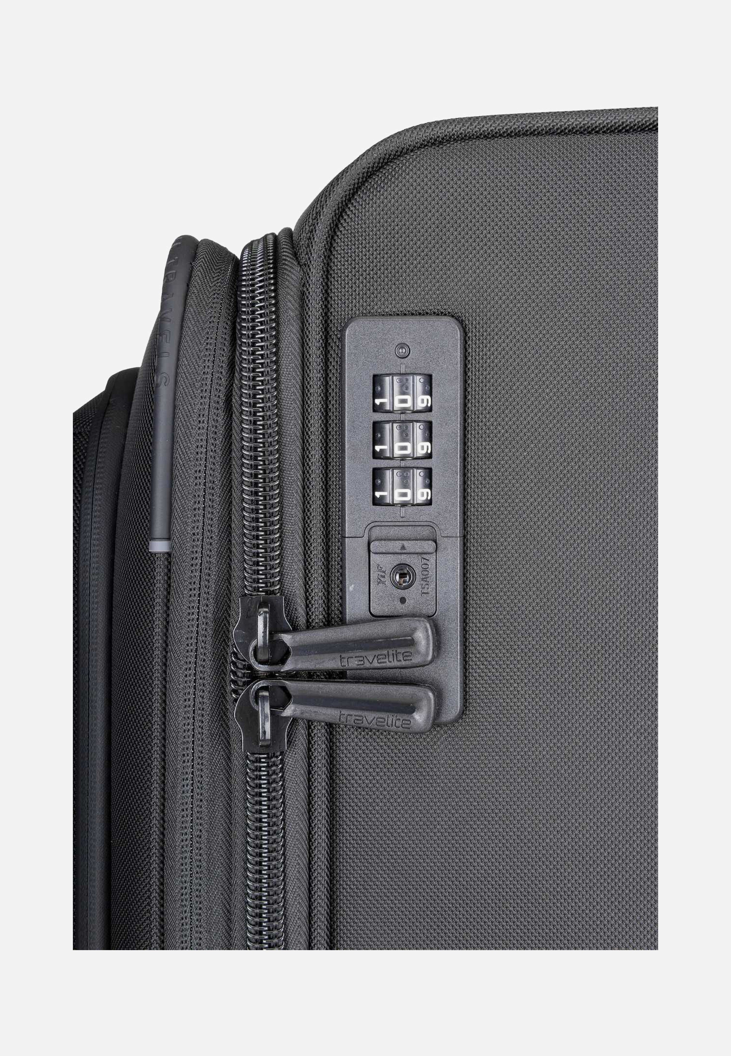 travelite Crosslite 4w Trolley L Schwarz Suitcase