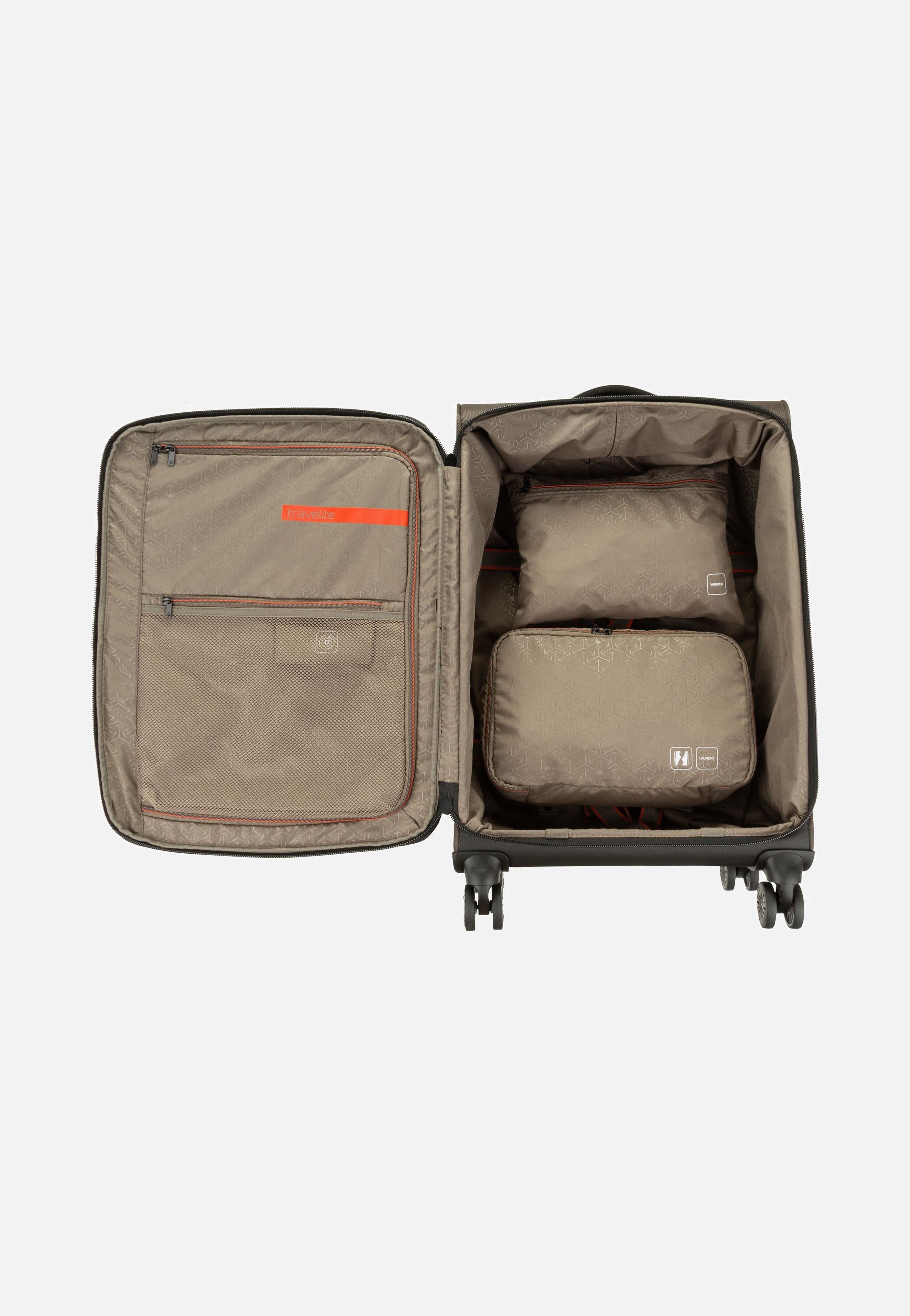 travelite Crosslite 4w Trolley M Oliv Suitcase