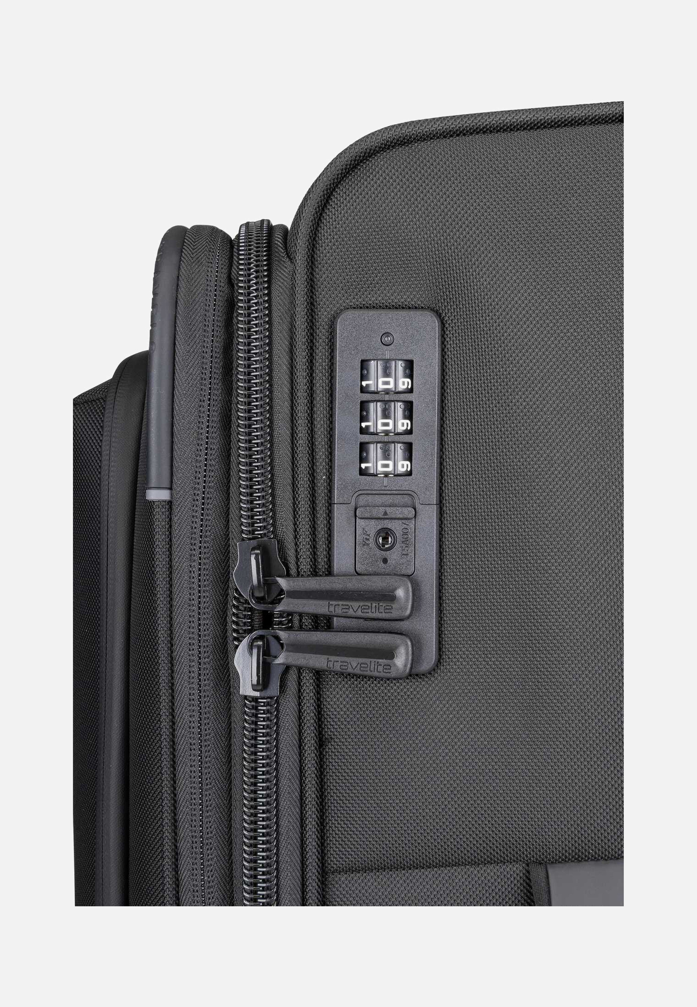 travelite Crosslite 4w Trolley M Schwarz Suitcase