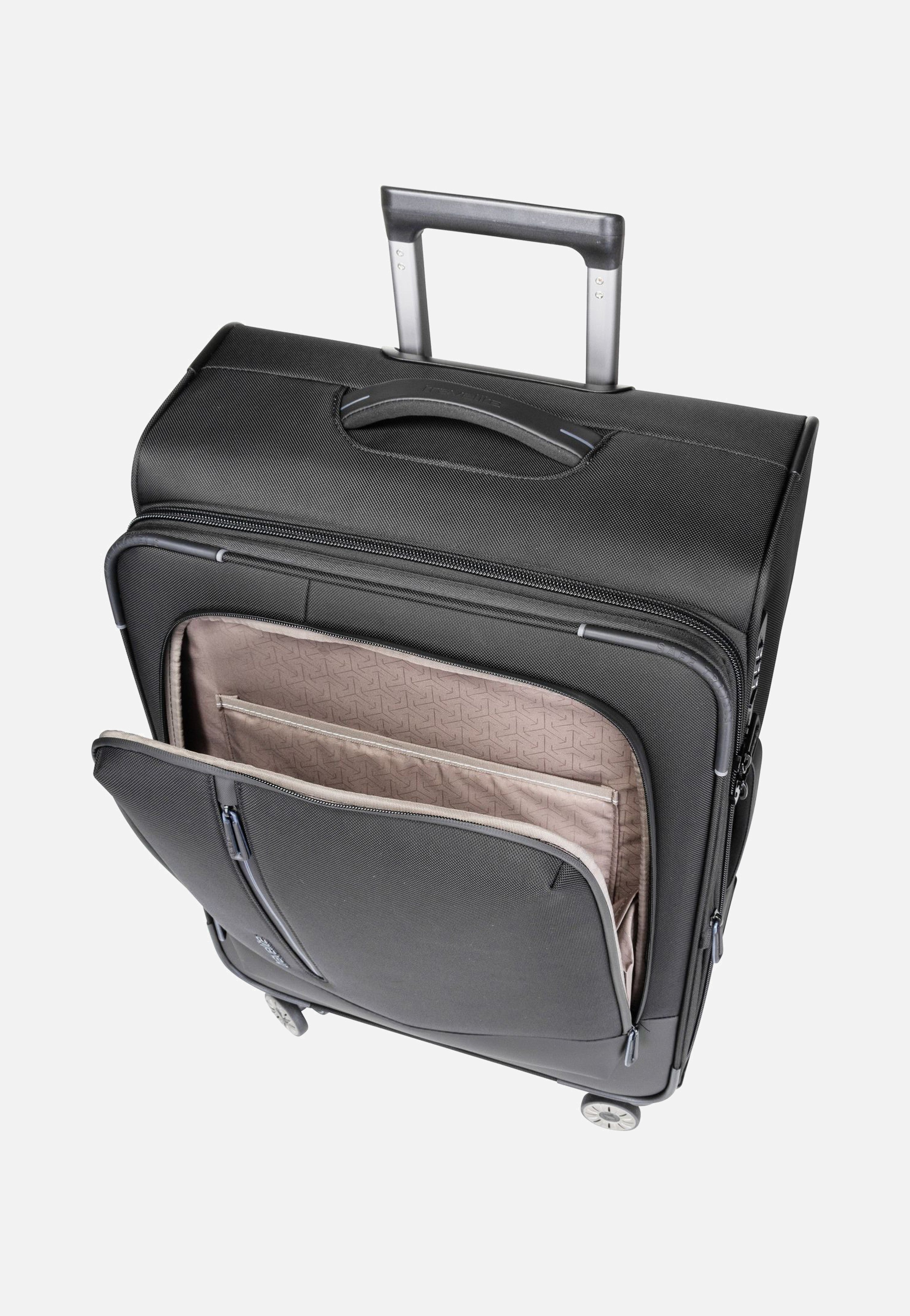 travelite Crosslite 4w Trolley M Schwarz Suitcase