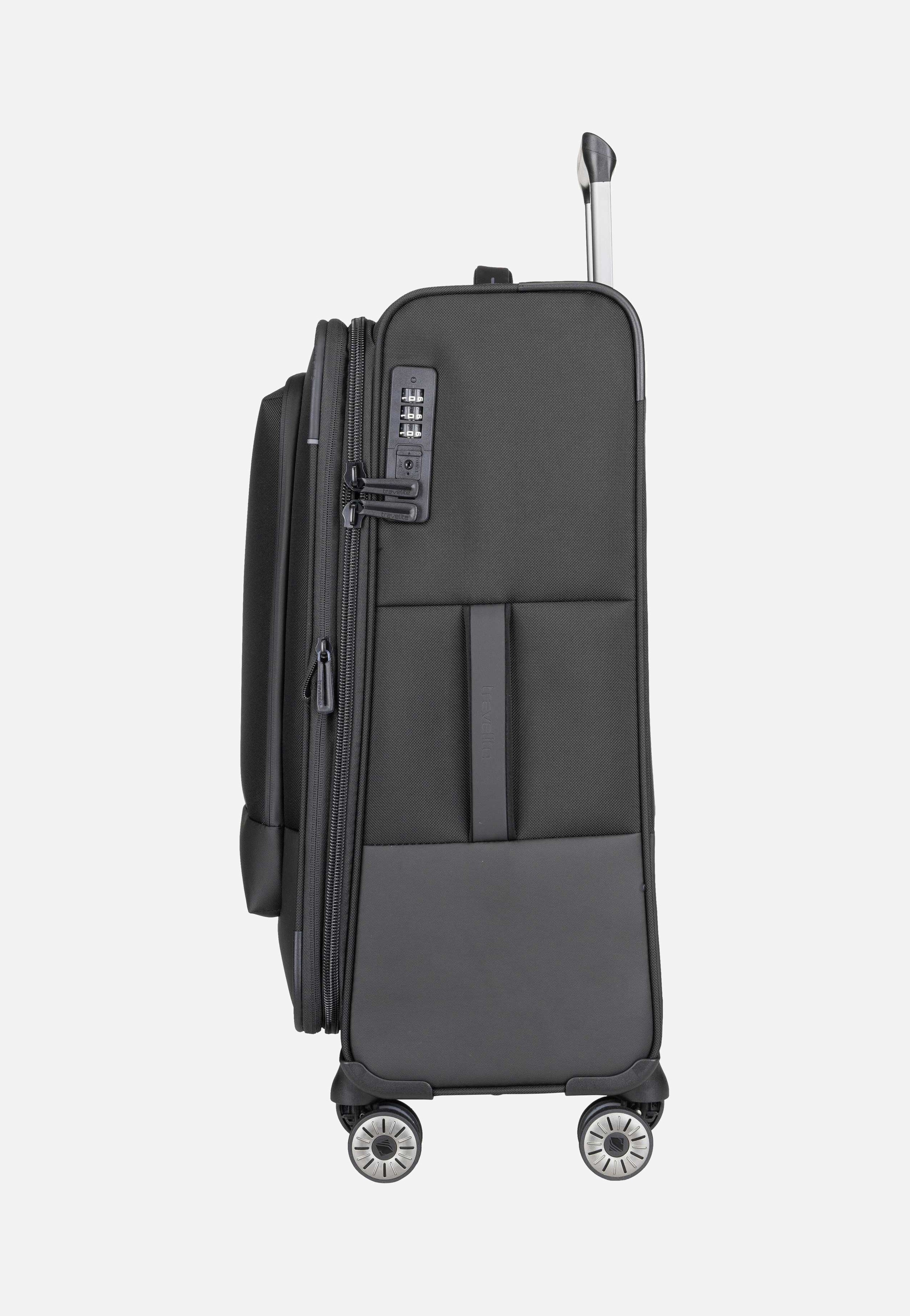 travelite Crosslite 4w Trolley M Schwarz Suitcase