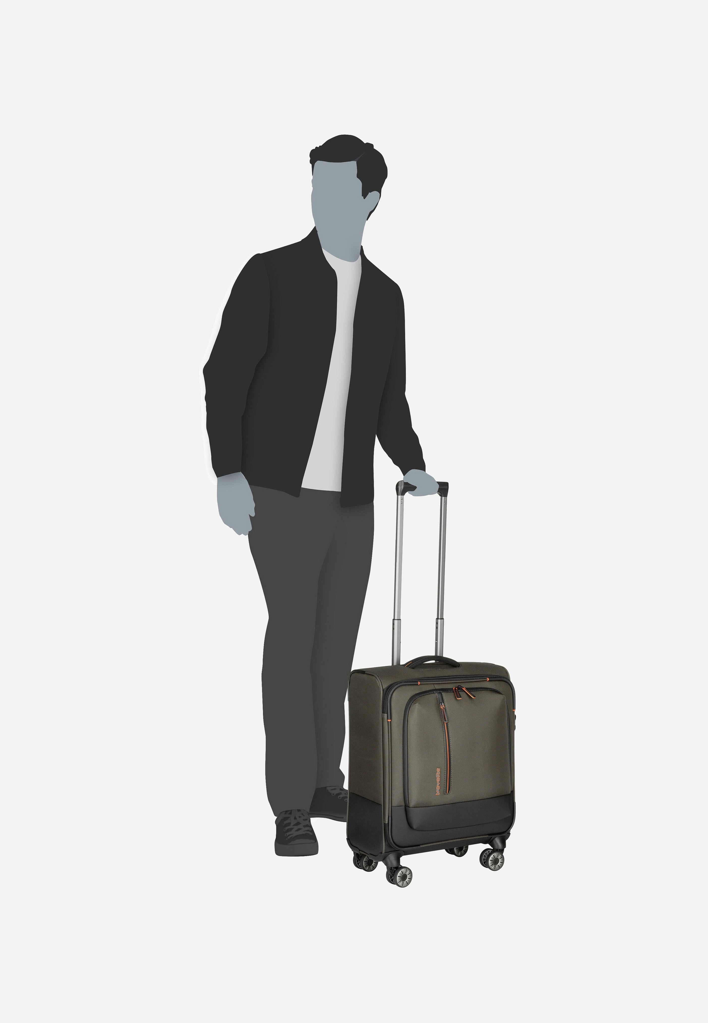 travelite Crosslite 4w Trolley S Oliv Suitcase