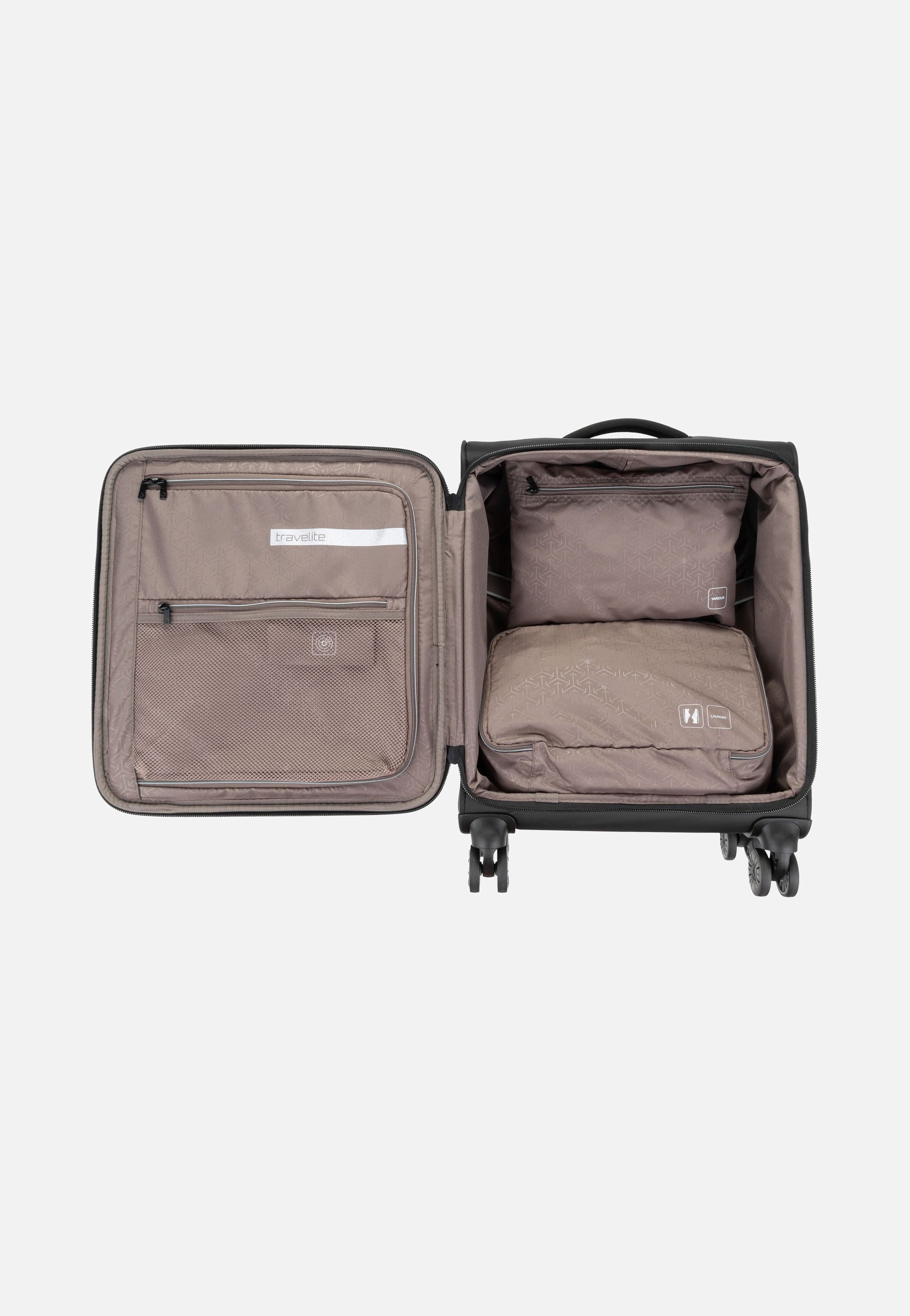 travelite Crosslite 4w Trolley S Schwarz Suitcase