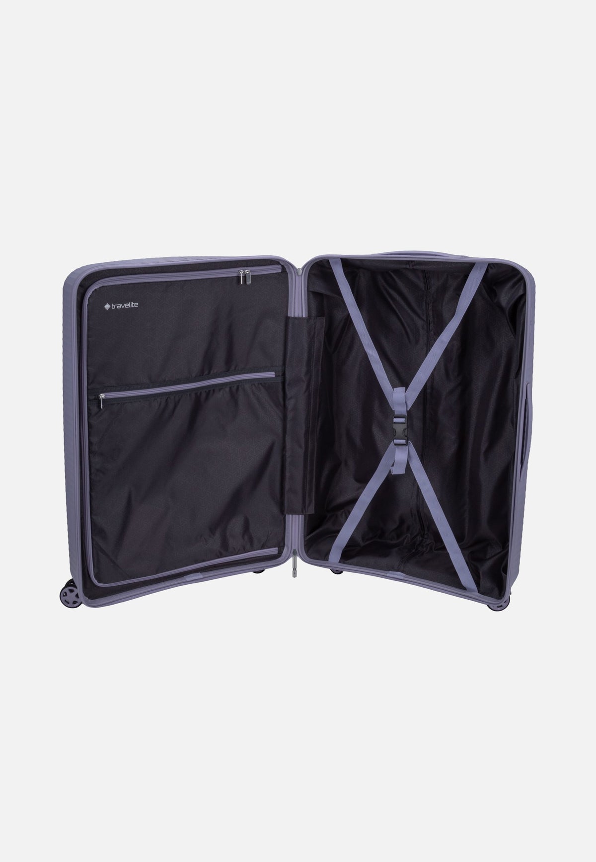 travelite Air Stripe Trolley 4W L Lavender Maleta