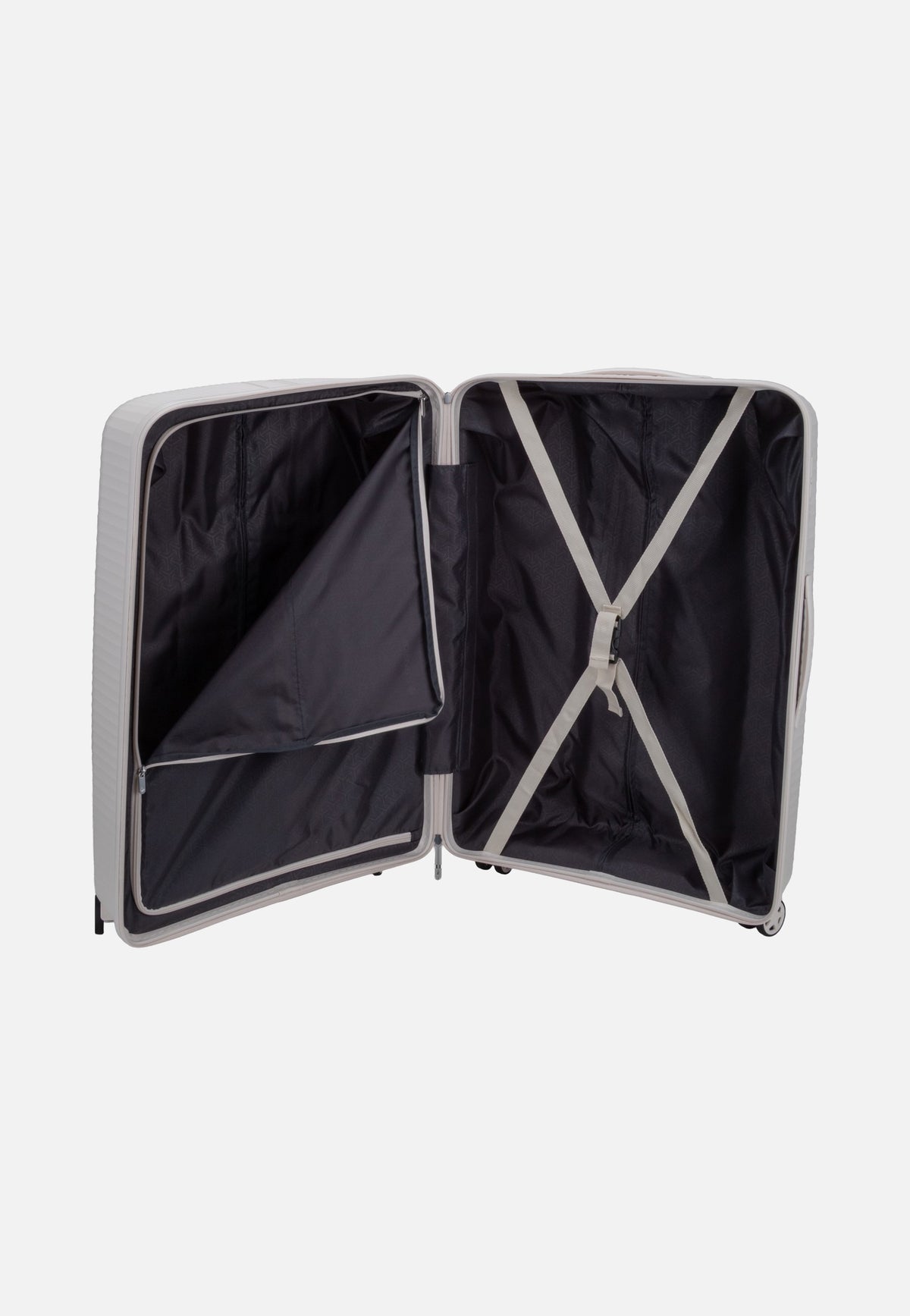 travelite Air Stripe Trolley 4W L Off-White Koffer